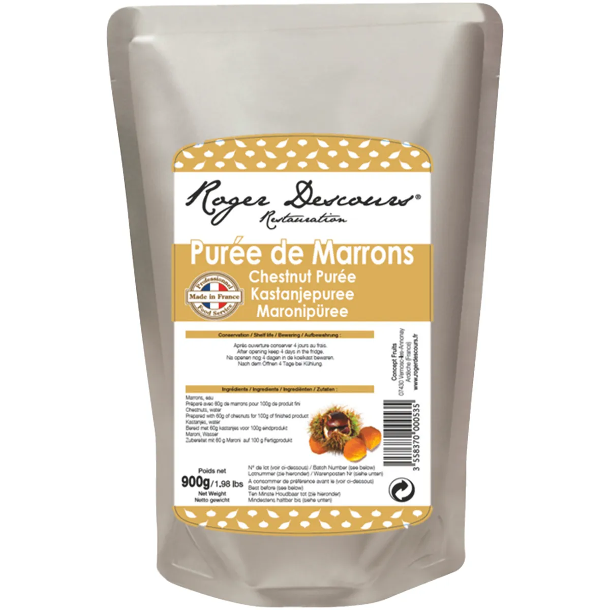PUREE DE MARRONS DOYPACK 900G