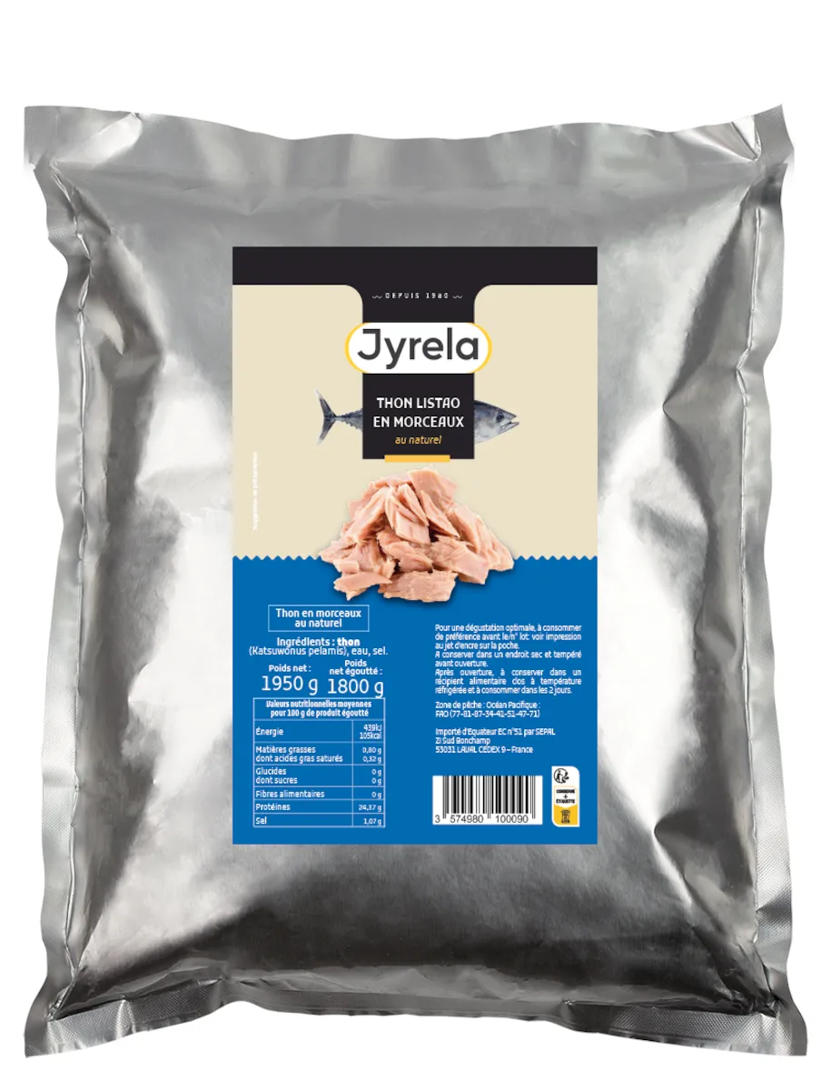 THON LISTAO MORCEAU NATUREL POCHE 1,8KG PNE