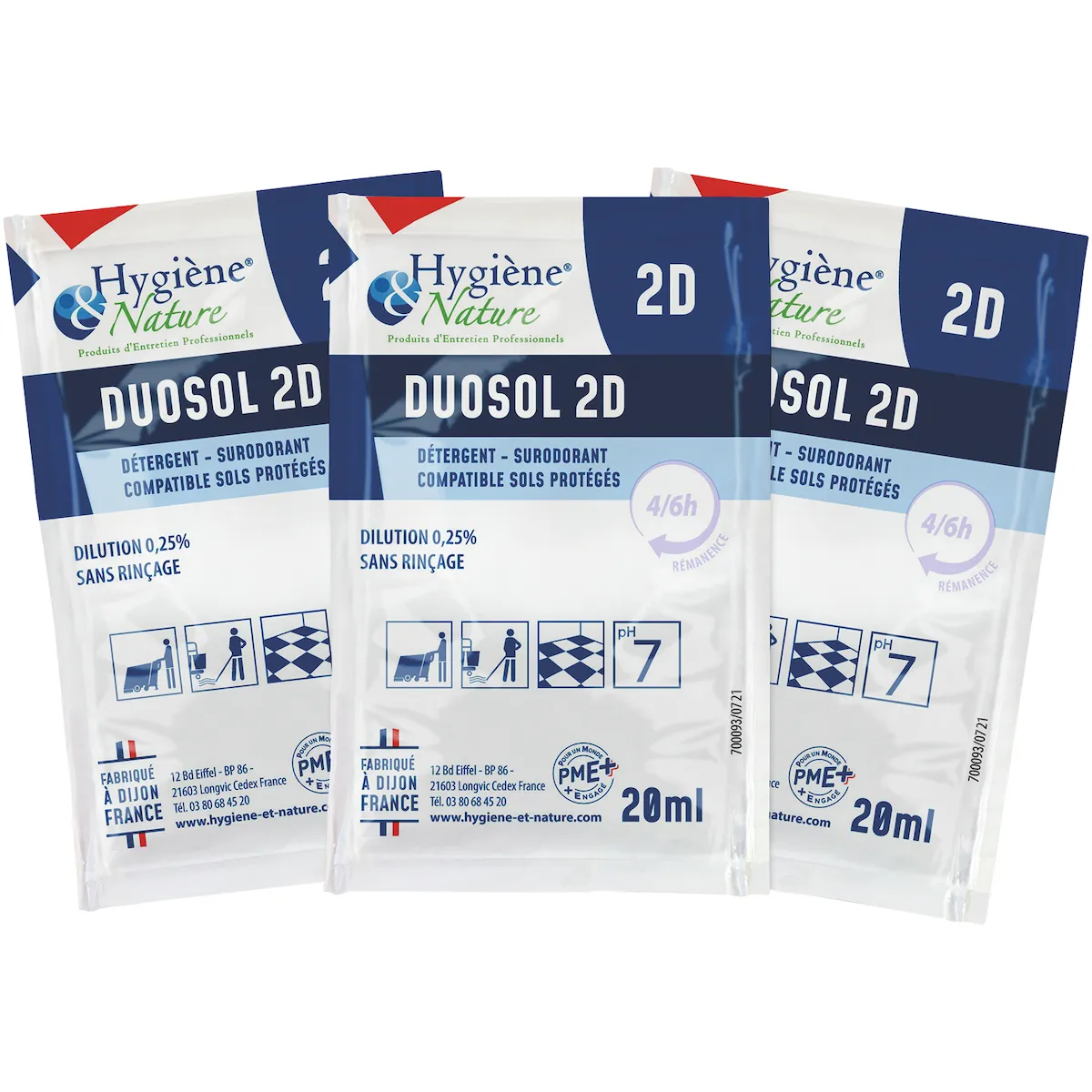 DÉTERGENT 2D EN DOSE 20ML DUOSOL - CARTON DE 250