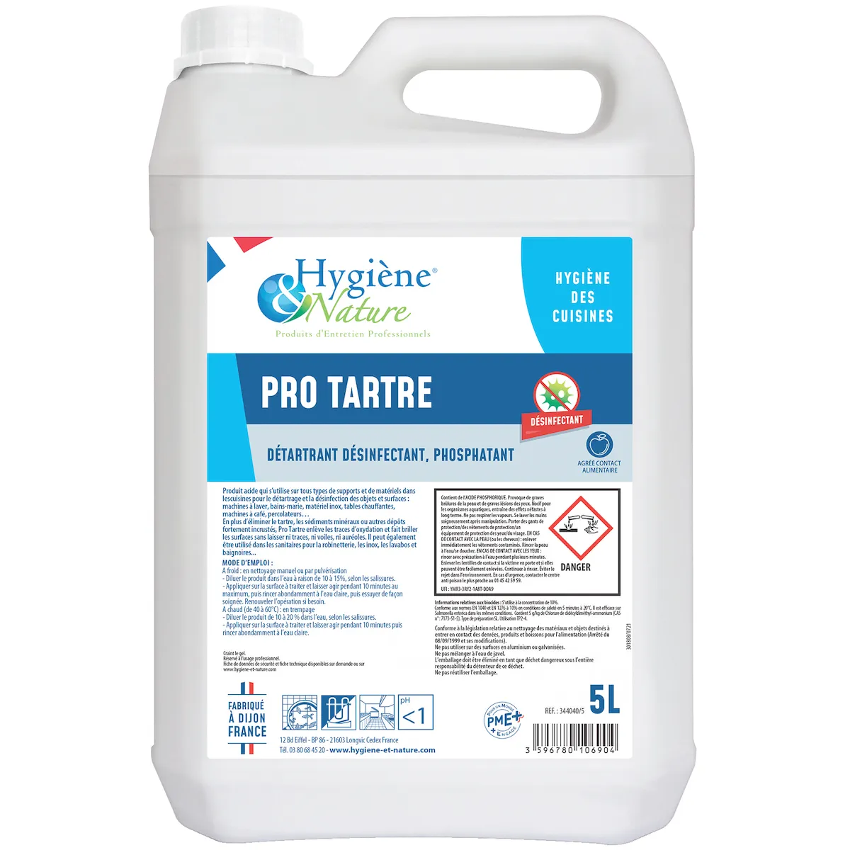 DÉTARTRANT PHOSPHATANT PRO TARTRE - BIDON DE 5L