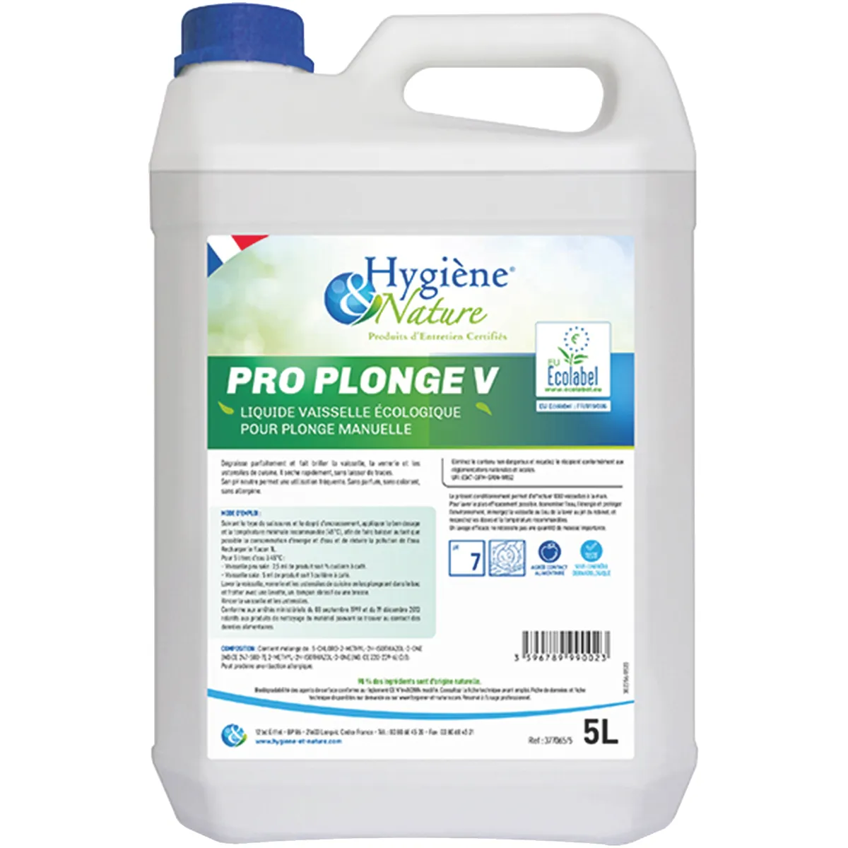 LIQUIDE VAISSELLE MAIN PRO PLONGE V -BIDON DE 5L