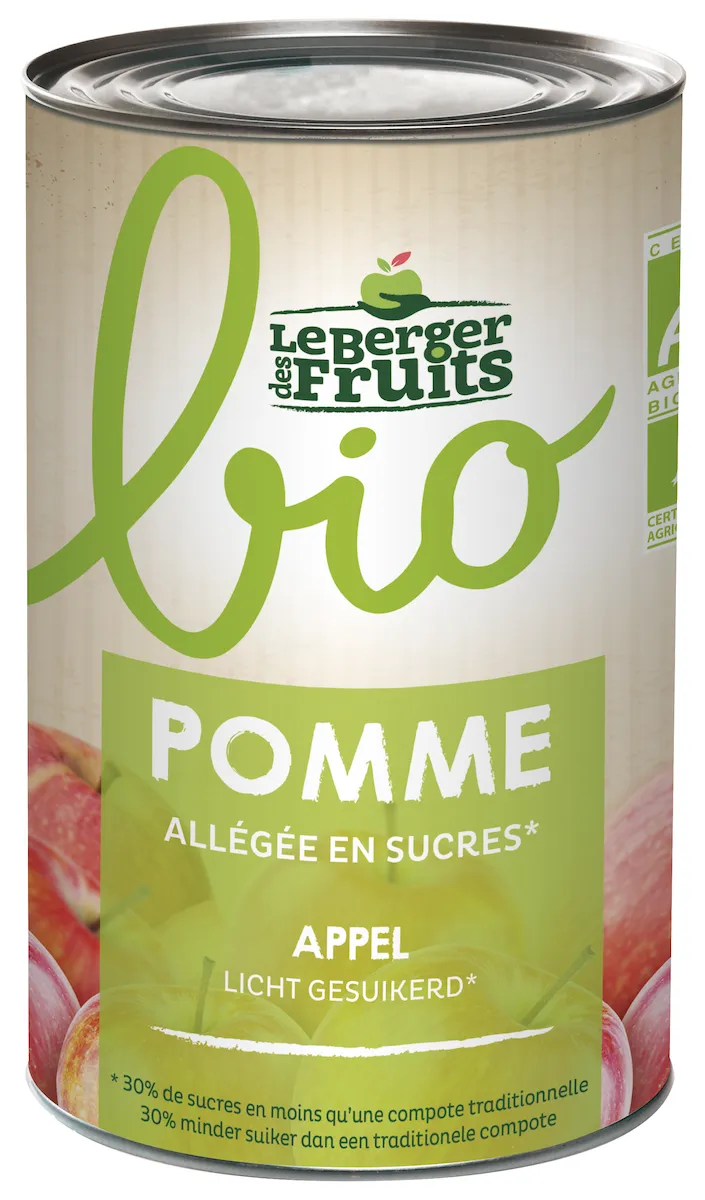 COMPOTE DE POMME ALLEGEE BIO - BOITE 5/1 4250G