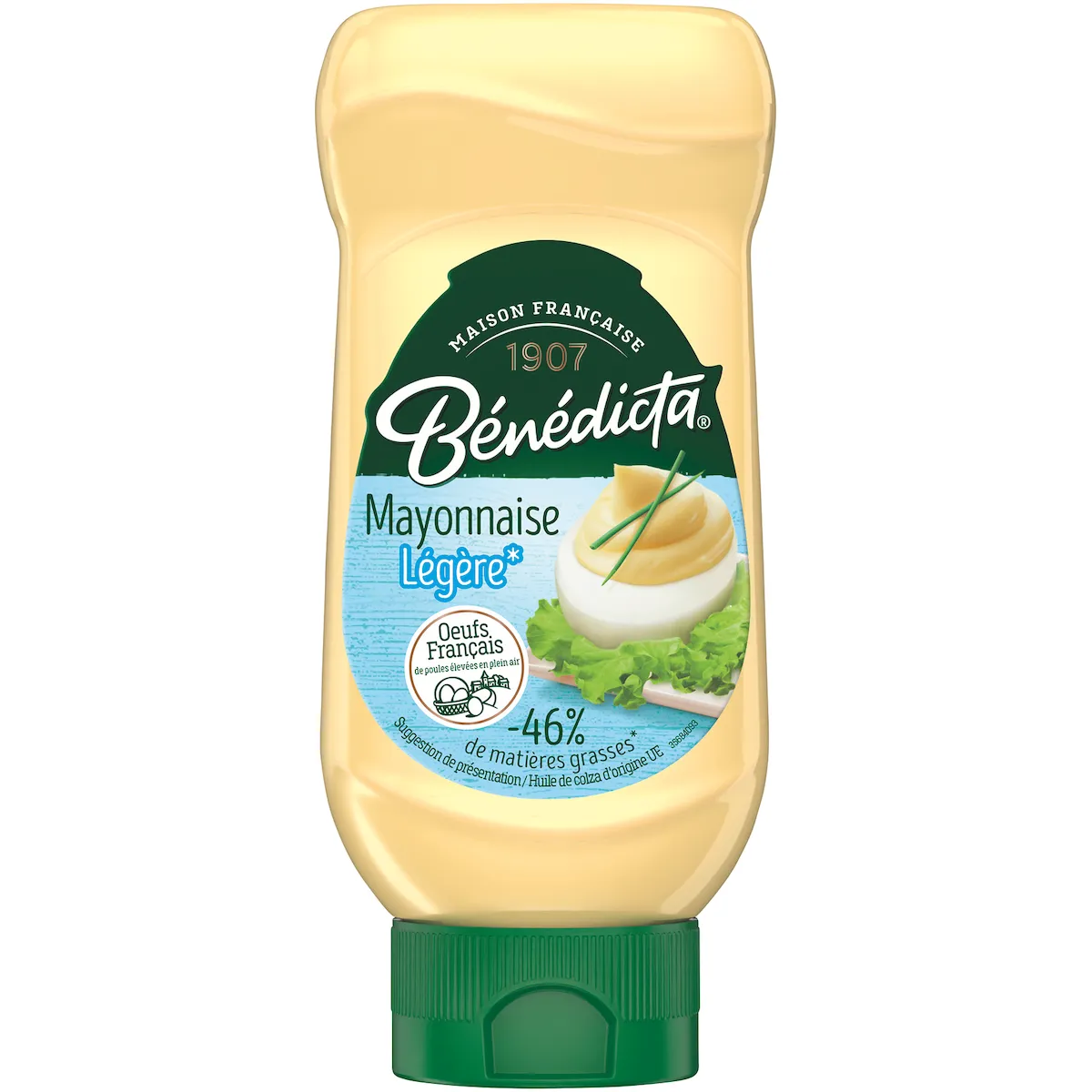 MAYONNAISE LEGERE - FLACON SOUPLE TOP DOWN DE 400ML