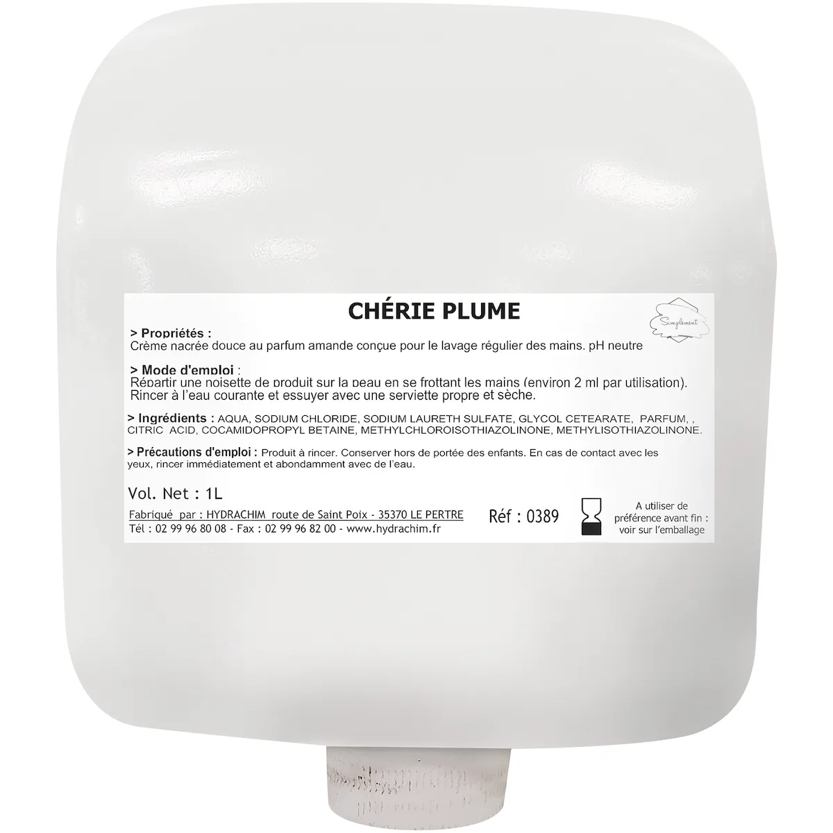 CREME MAIN PARFUM AMANDE DOUCE - CARTOUCHE 1L