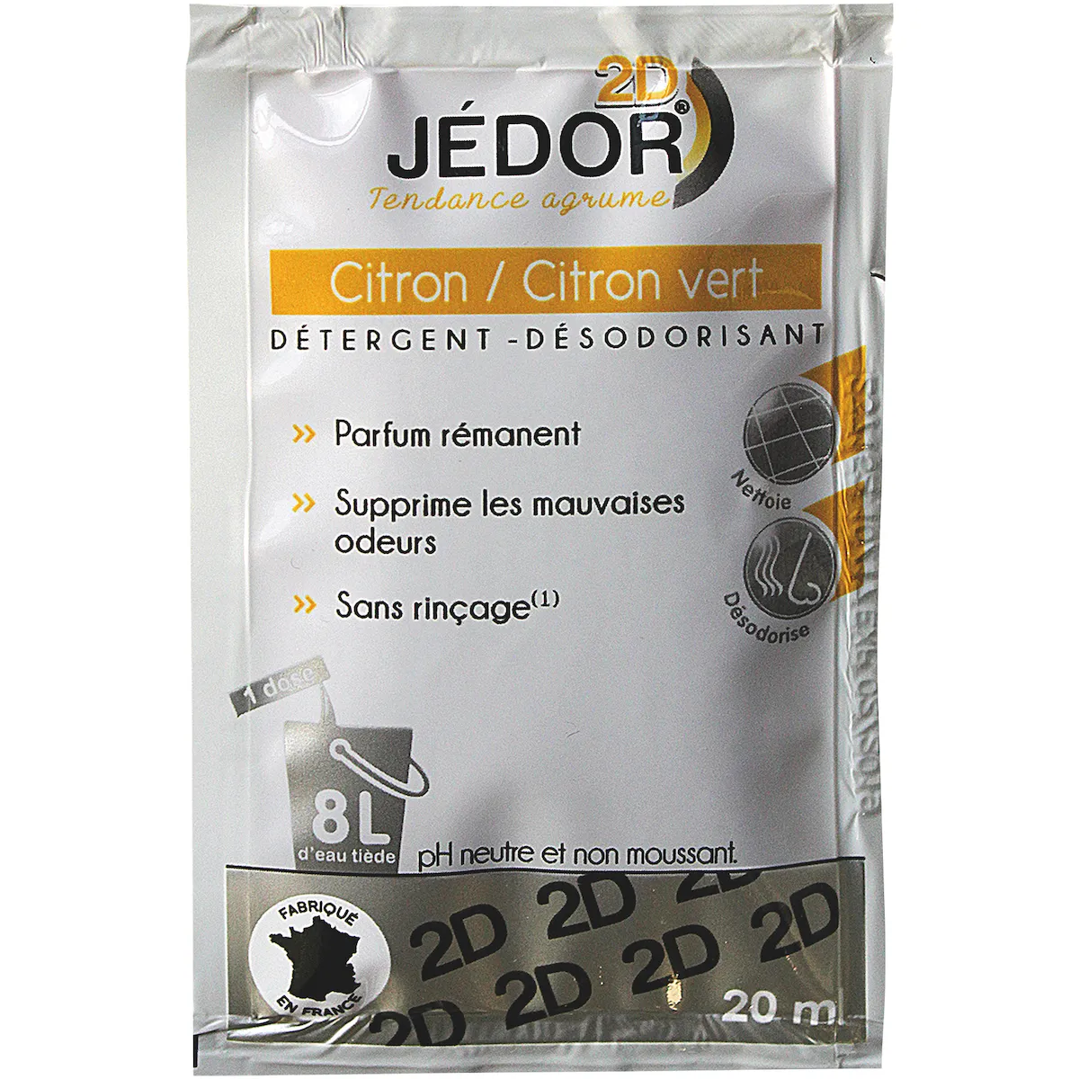 JEDOR - 5601 - DOSETTES 3D - NDB CITRON/CITRON VERT - 250X20ML