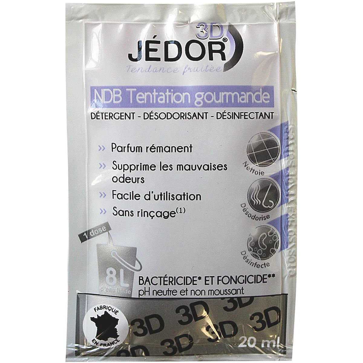 JEDOR DOSETTES 3D - NDB TENTATION   GOURMANDE - 250X20ML