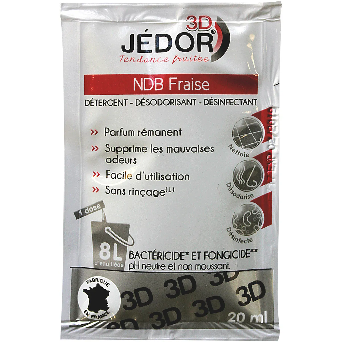 JEDOR DOSETTES 3D - NDB FRAISE 250X20ML