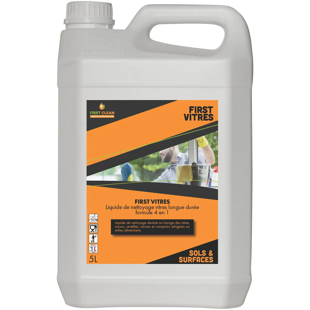 FIRST VITRE - LIQUIDE DE NETTOYAGE VITRES LONGUE DURÉE FORMULE 4 EN 1