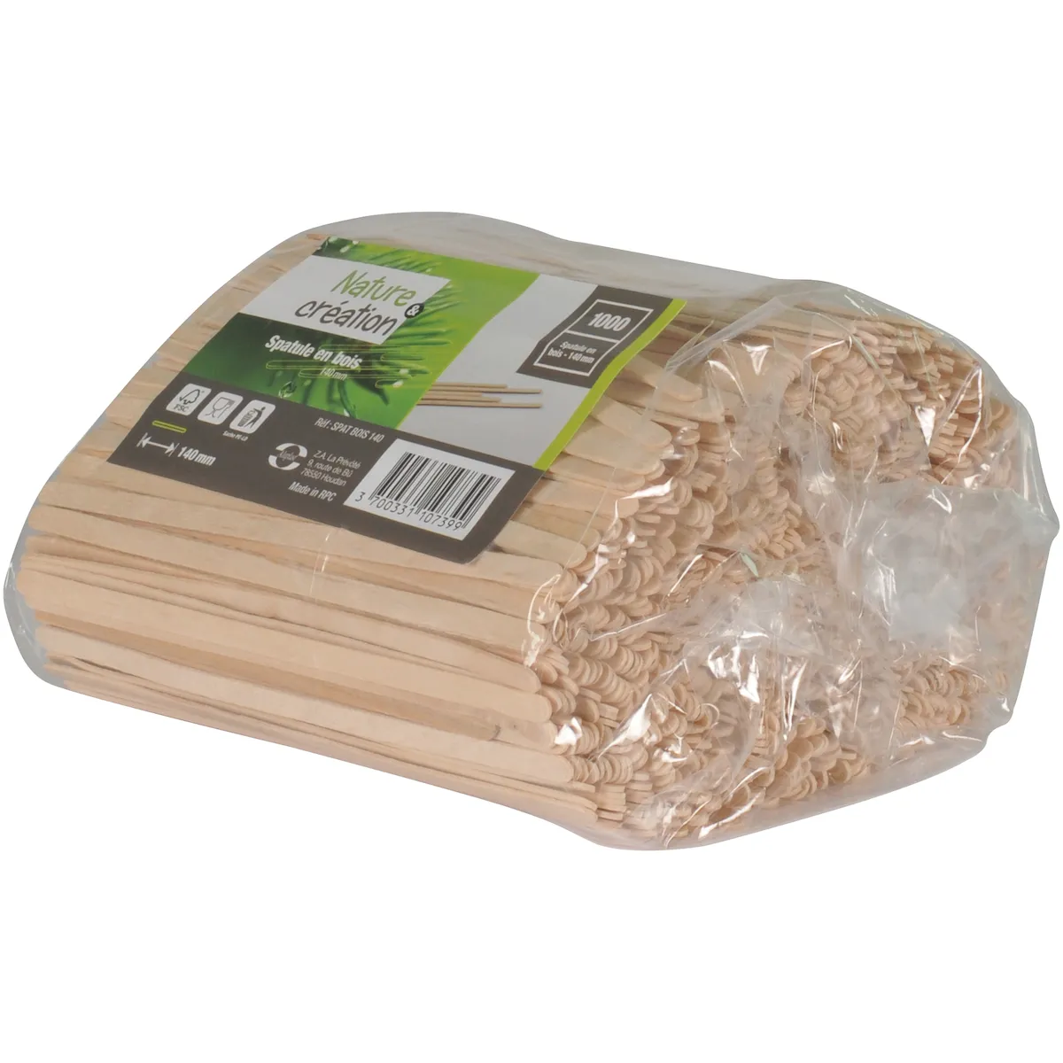 SPATULE BOIS 14 CM - 10X1000 P/C