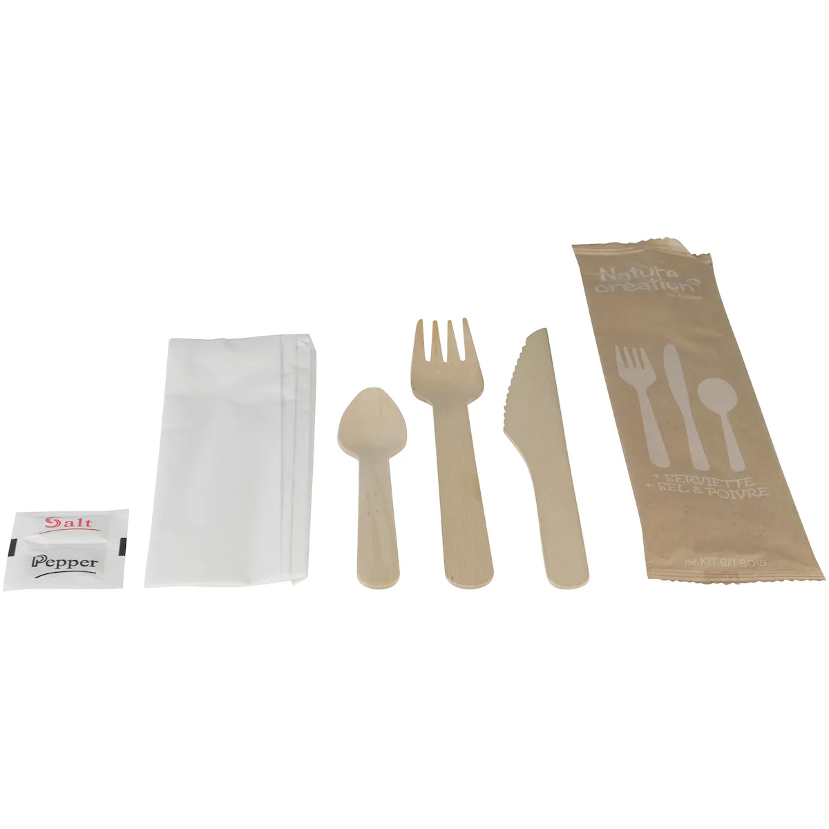 KIT 6/1 BOIS (4/1 + SEL & POIVRE) - 250 P/C
