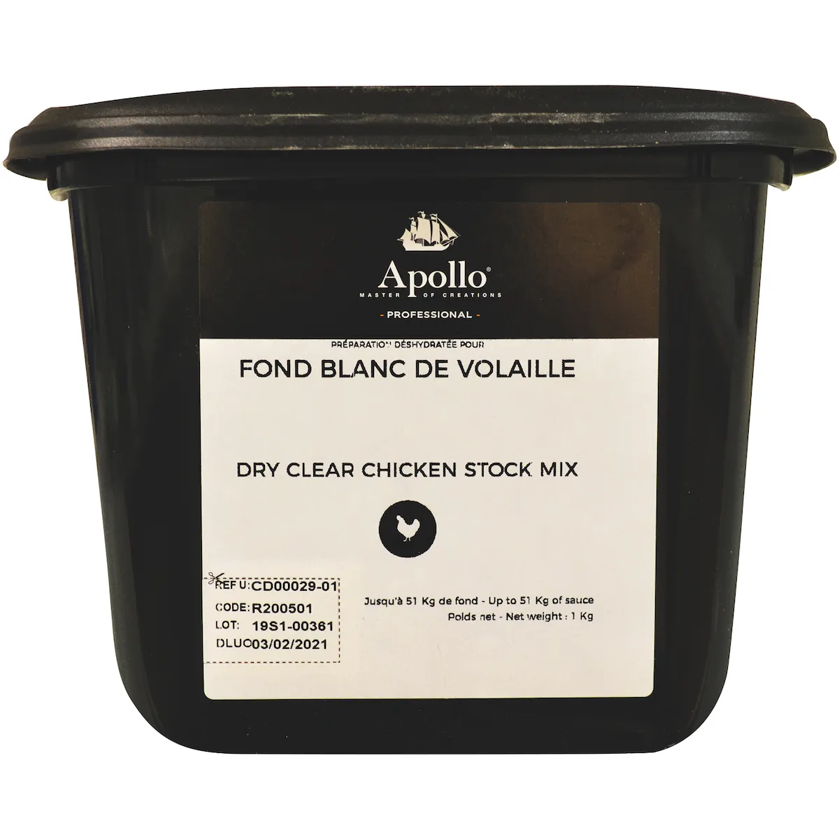 FOND BLANC DE VOLAILLE - POT 1 KG
