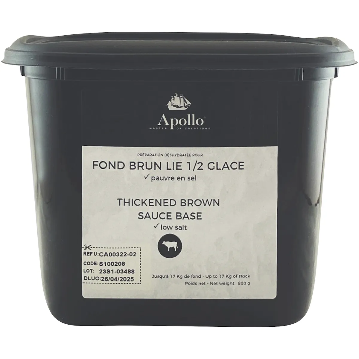 FOND BRUN LIE 1/2 GLACE PS - POT 800G