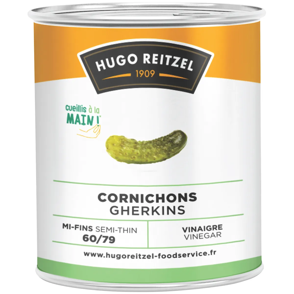 CORNICHON AU VINAIGRE MI FINS 60+ BTE 4/4 425G (PNE)