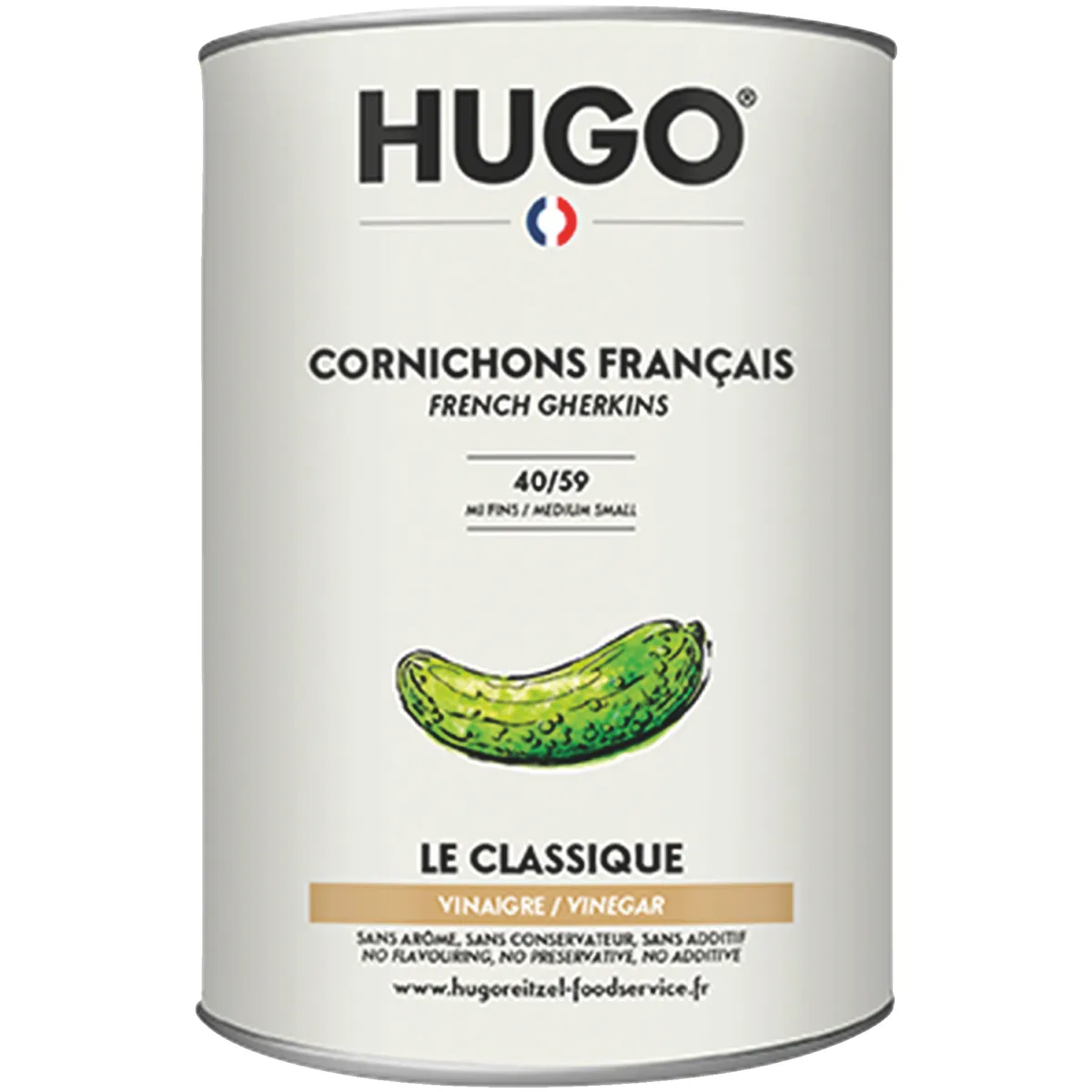 CORNICHONS AU VINAIGRE MI FINS 40+ FR SSAR SSC SSAD BTE 5/1 DE 2.12KG (PNE)