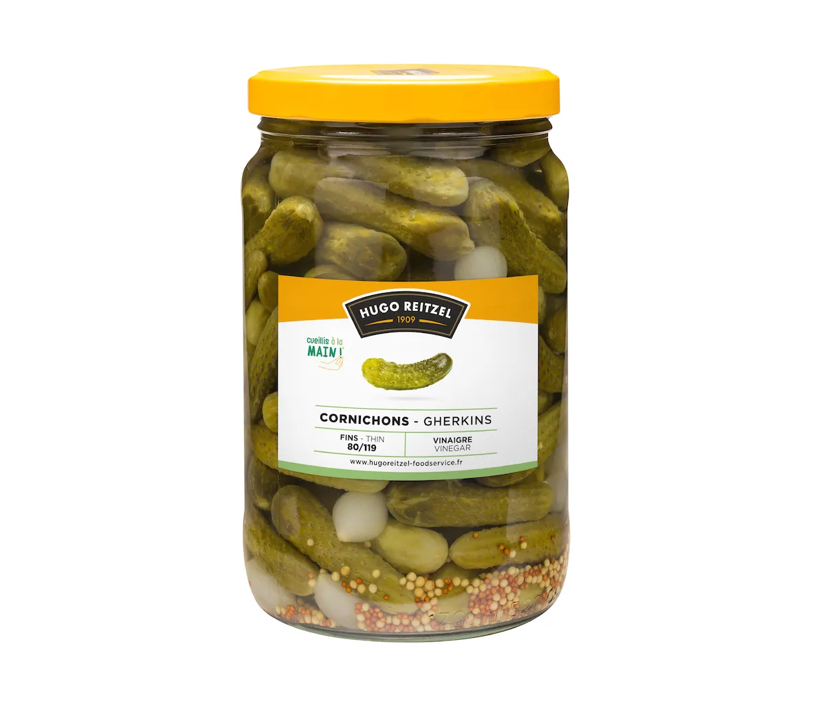 CORNICHONS FINS 80+ BOCAL 880G (PNE)