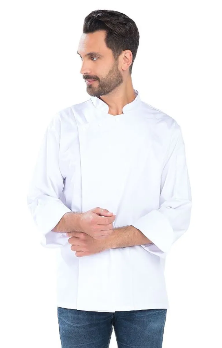 VESTE DE CUISINE SATIN 50/50 BLANC JEREMY