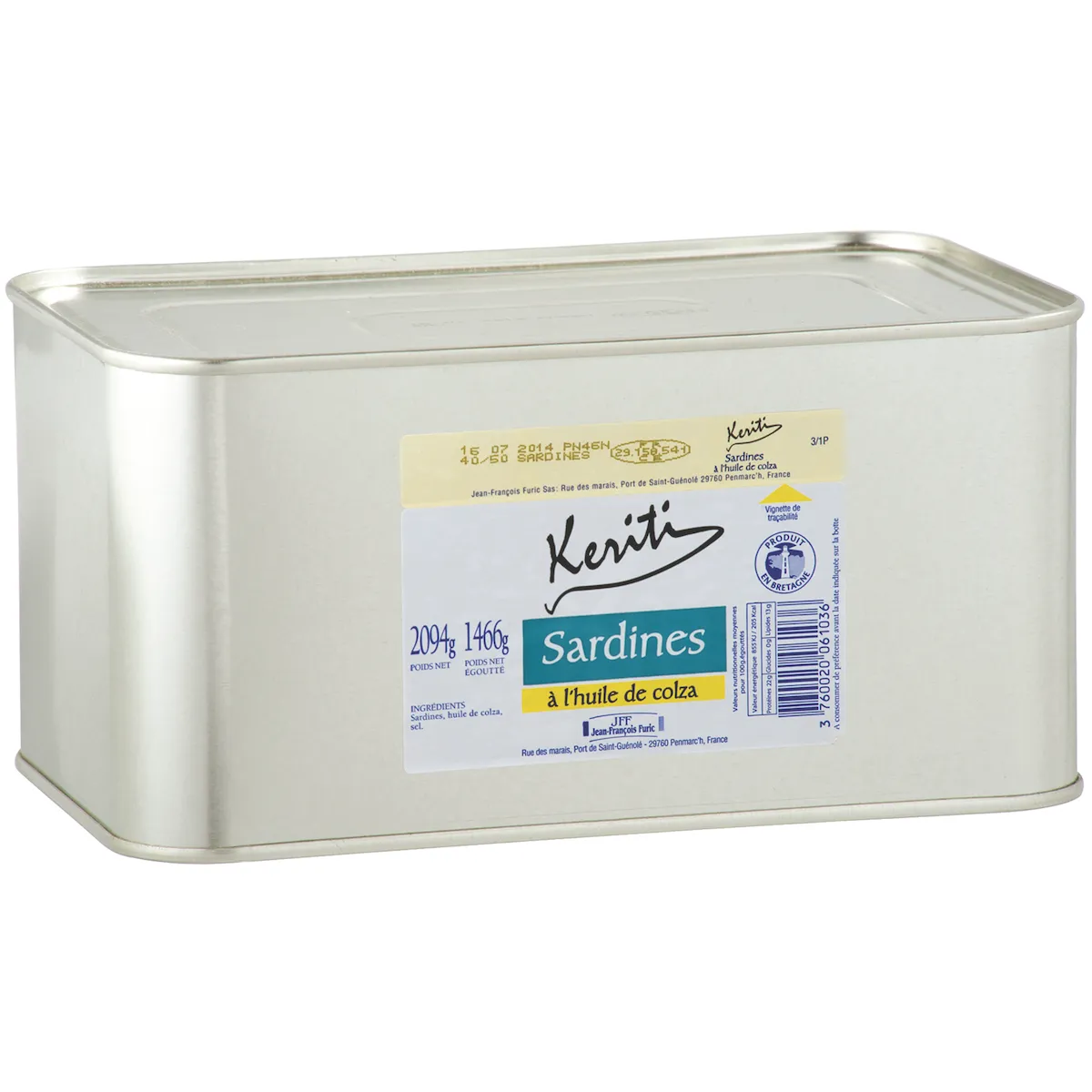 SARDINES A L HUILE COLZA - BOITE 3/1