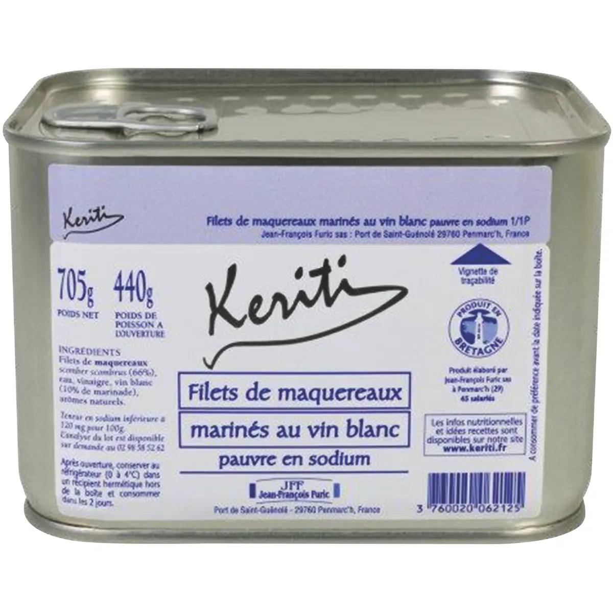 FILETS DE MAQUEREAUX MARINES HYPOSODEES - BOITE 1/1 OF