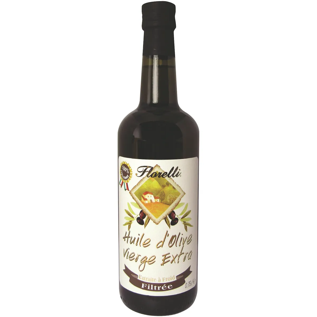 HUILE D'OLIVE VIERGE EXTRA FILTREE-BOUTEILLE 75CL