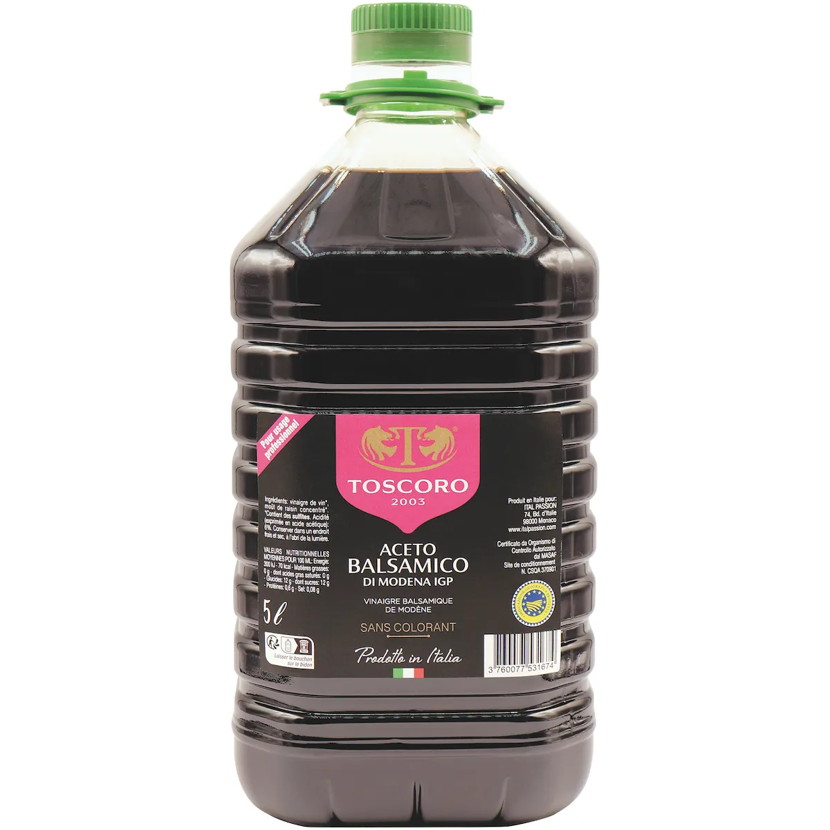 VINAIGRE BALSAMIQUE DE MODENE-BIDON 5L