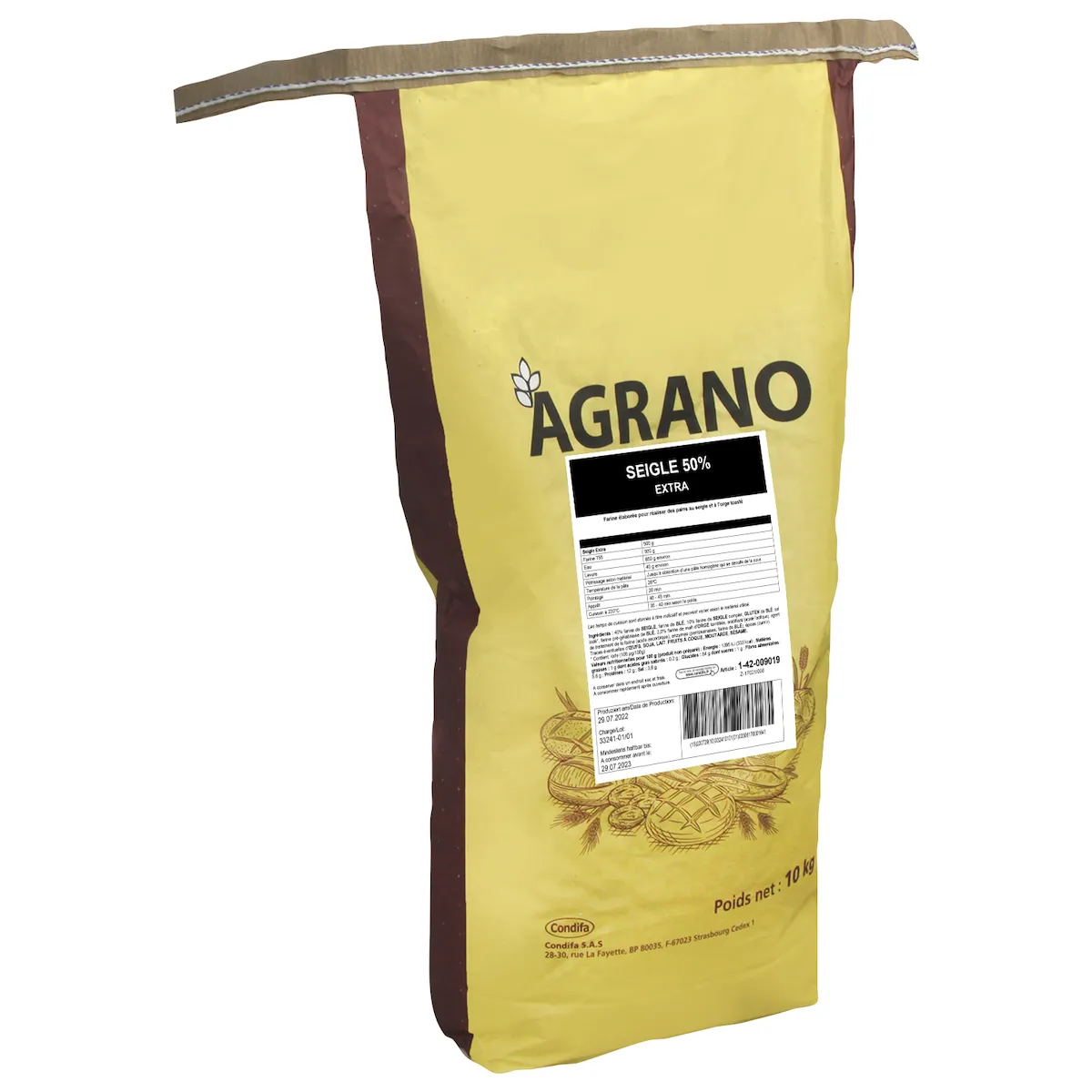 MIXES  50%  GRANOPAN SEIGLE SAC 10KG