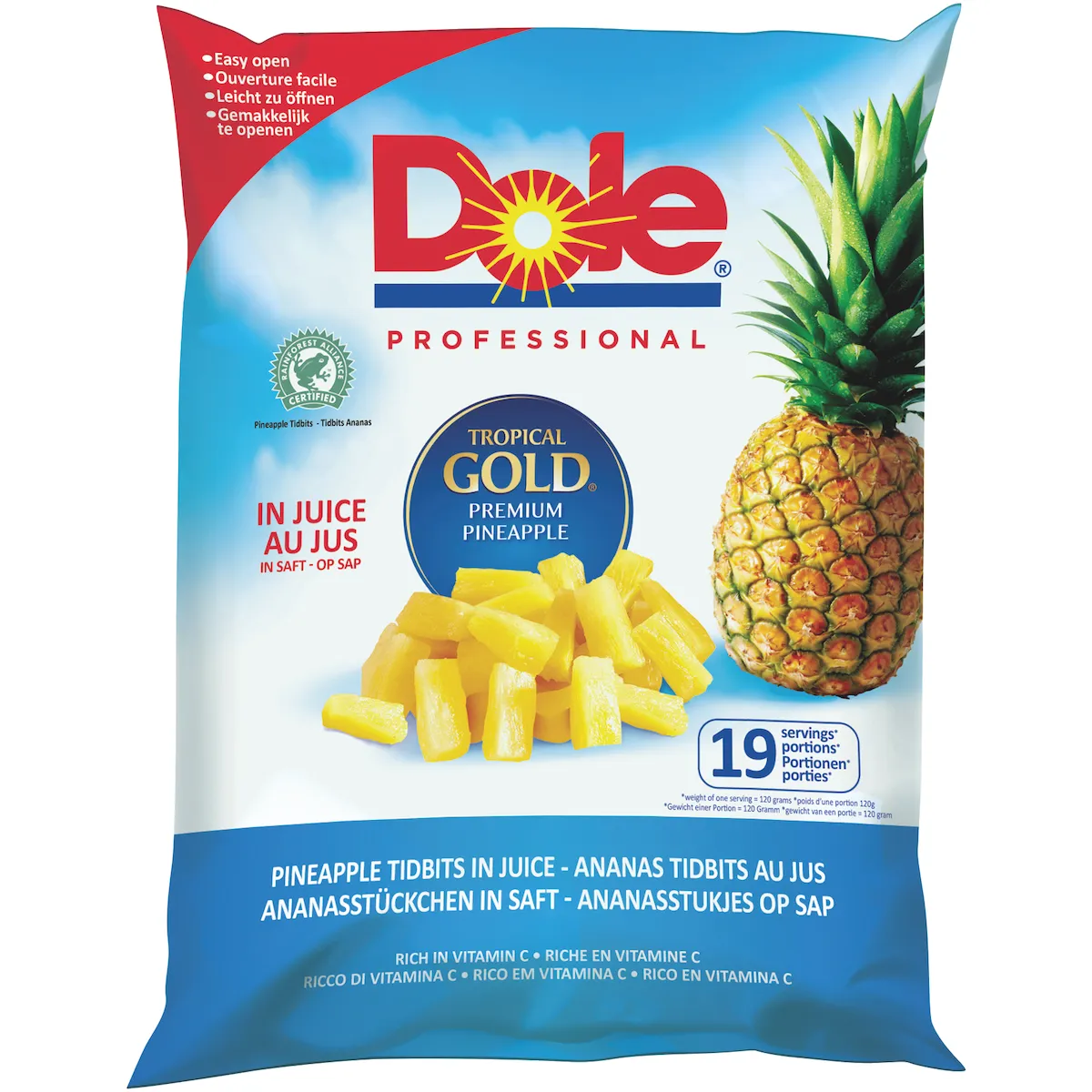 ANANAS TIDBIT AU SIROP LEGER - POCHE 2.3KG