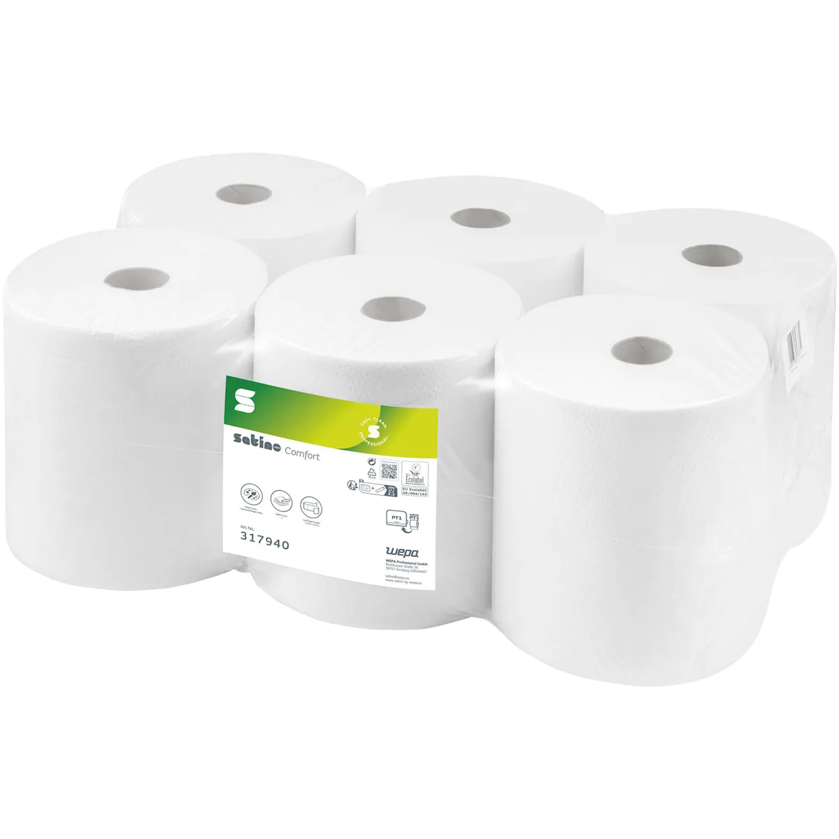 WEPA ESSUIE-MAINS ROULEAU COMFORT BLANC BRILLANT 150M