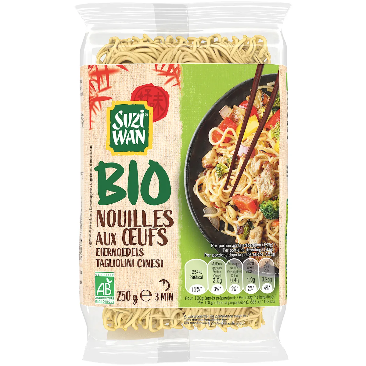NOUILLES AUX OEUFS BIO 250G