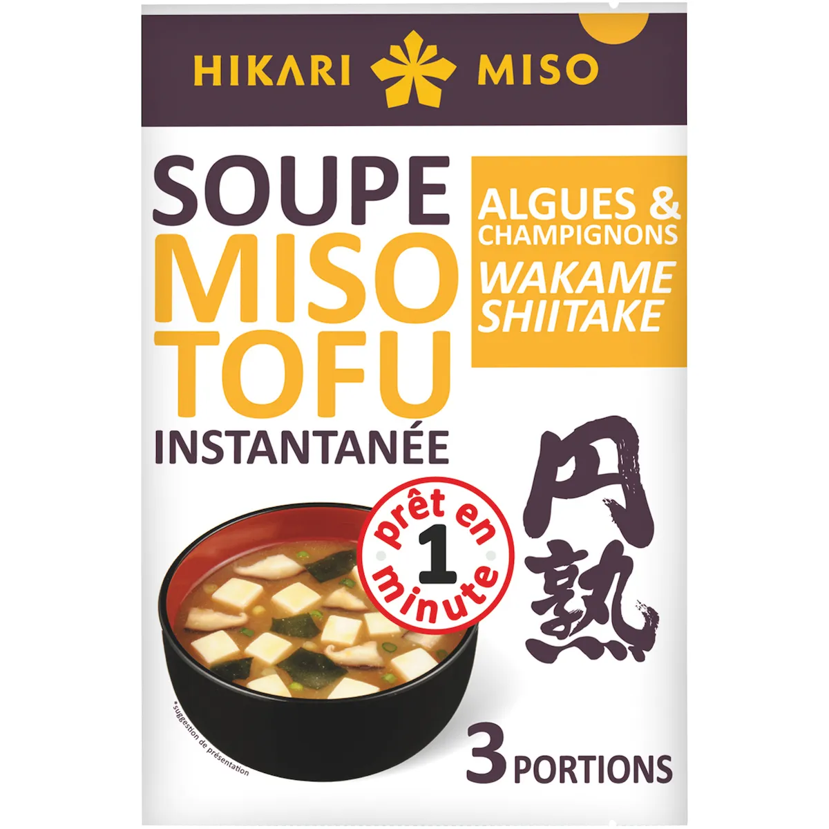 SOUPE MISO ALGUES WAKAME  SHIITAKE 59.4G
