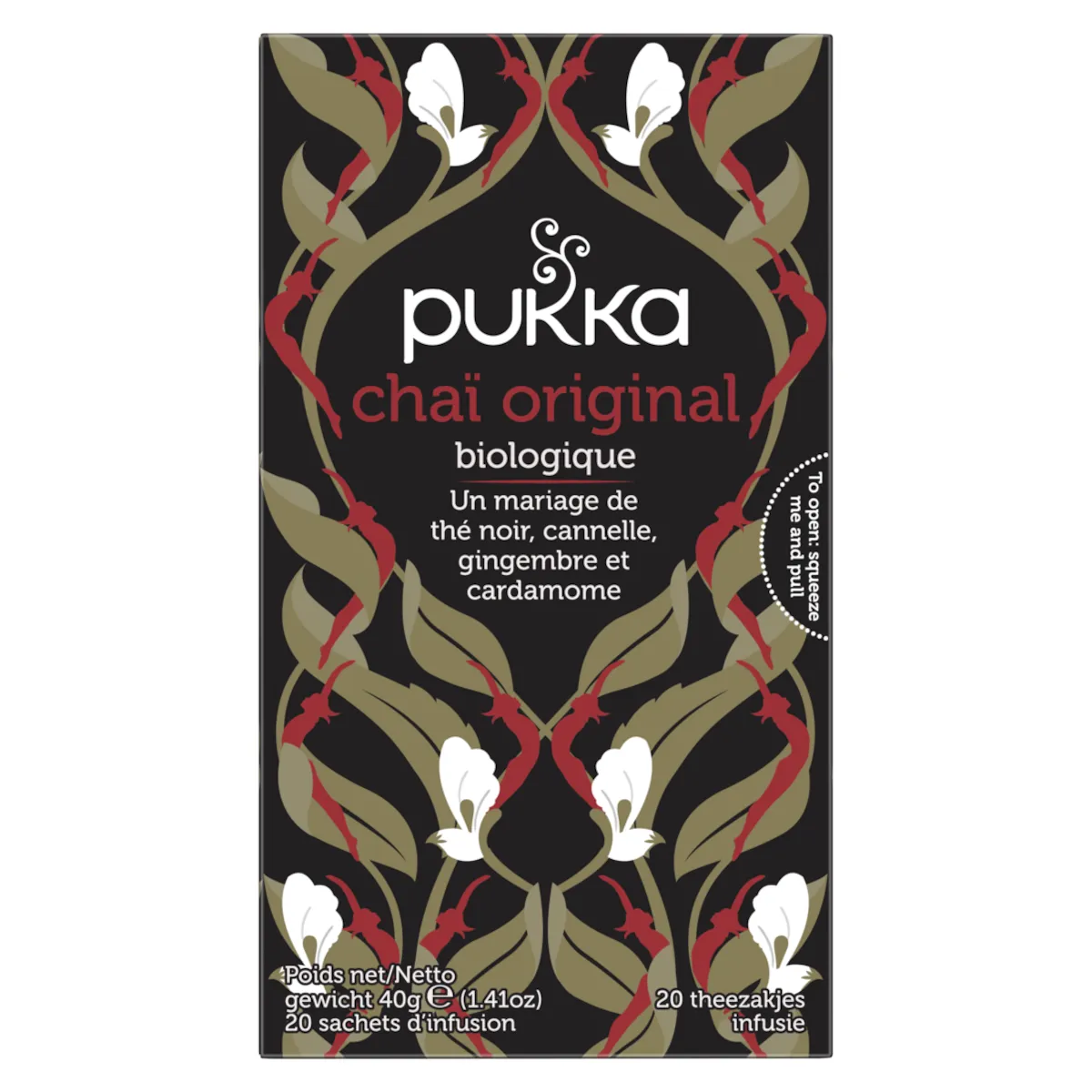 PUKKA THE NOIR CHAÏ ORIGINAL BIO 20 SACHETS