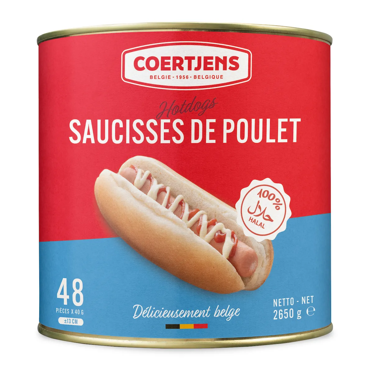 SAUCISSES DE POULET 48 PIECES - 2.65KG