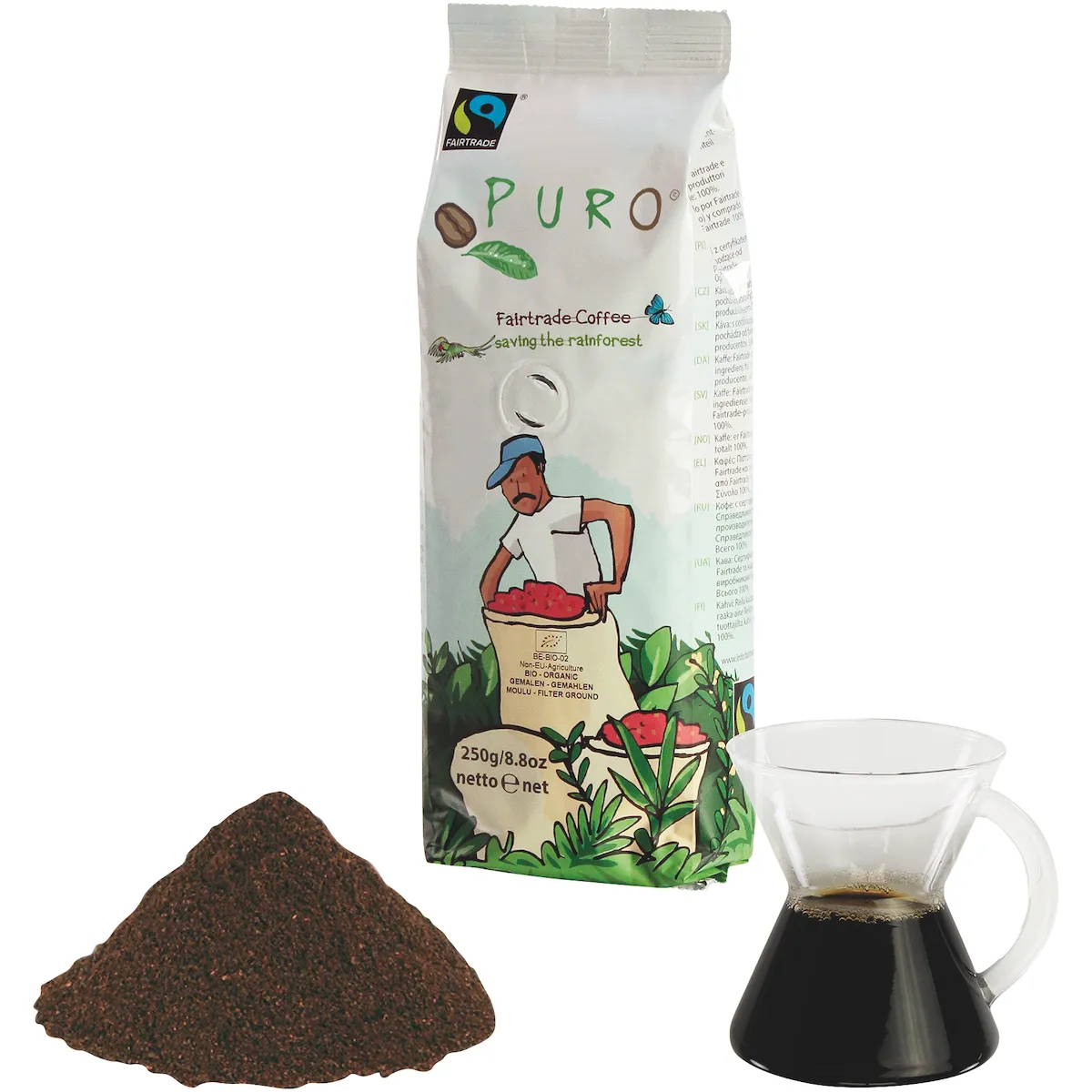 PURO BIO 100% AR COM EQUITABLE 250 G MOULU
