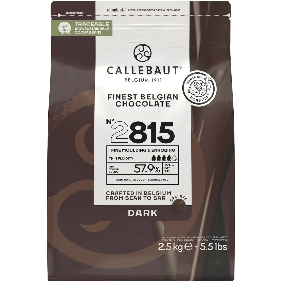 EXCELLENT 57,7% FORT GOUT CACAO ET AMERTUME AGREABLE CALLETS SACHET 2,5KG