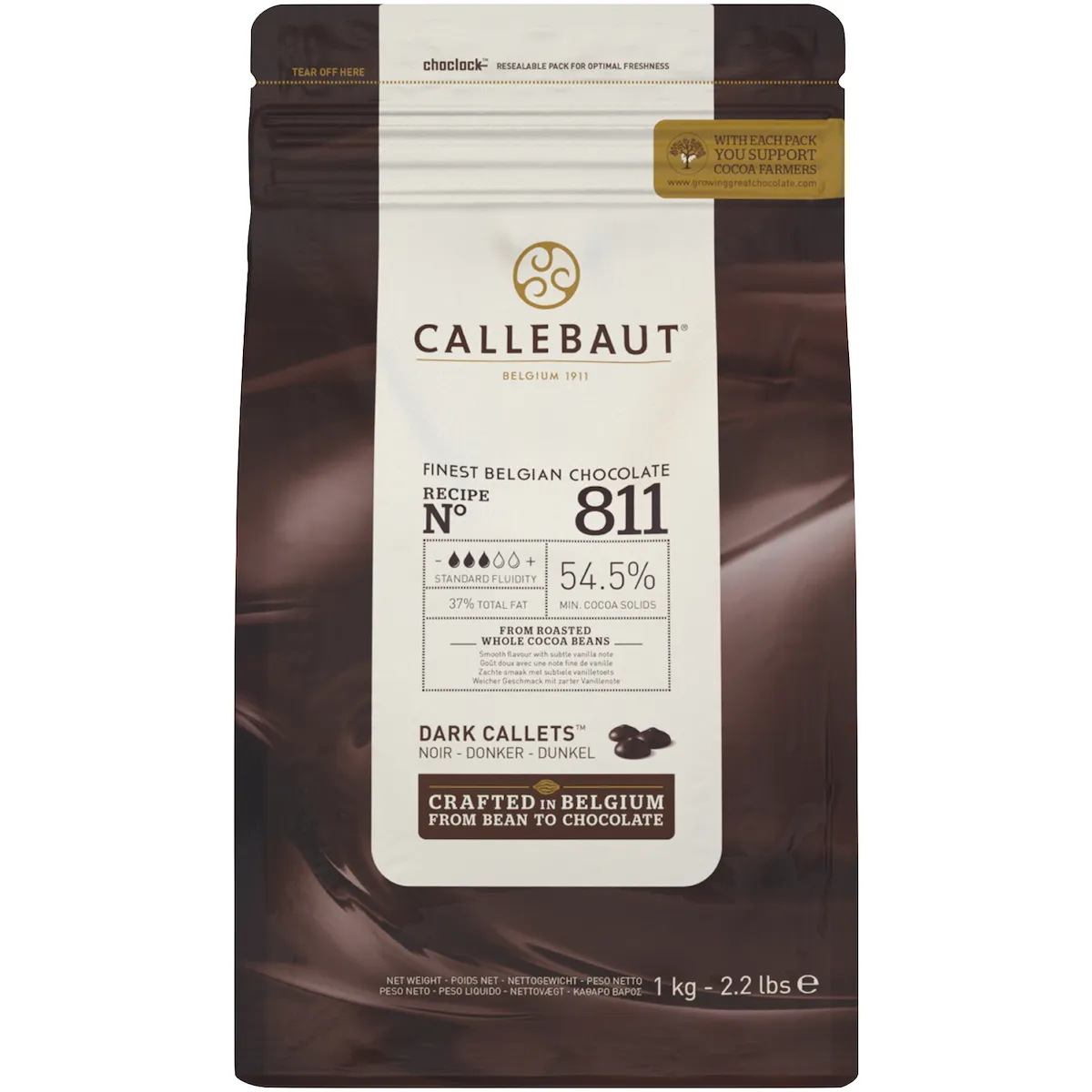 SELECT 54,5% CHOCOLAT SUCRE ET EQUILIBRE TOUCHE DE VANILLE CALLETS SACHET 1KG