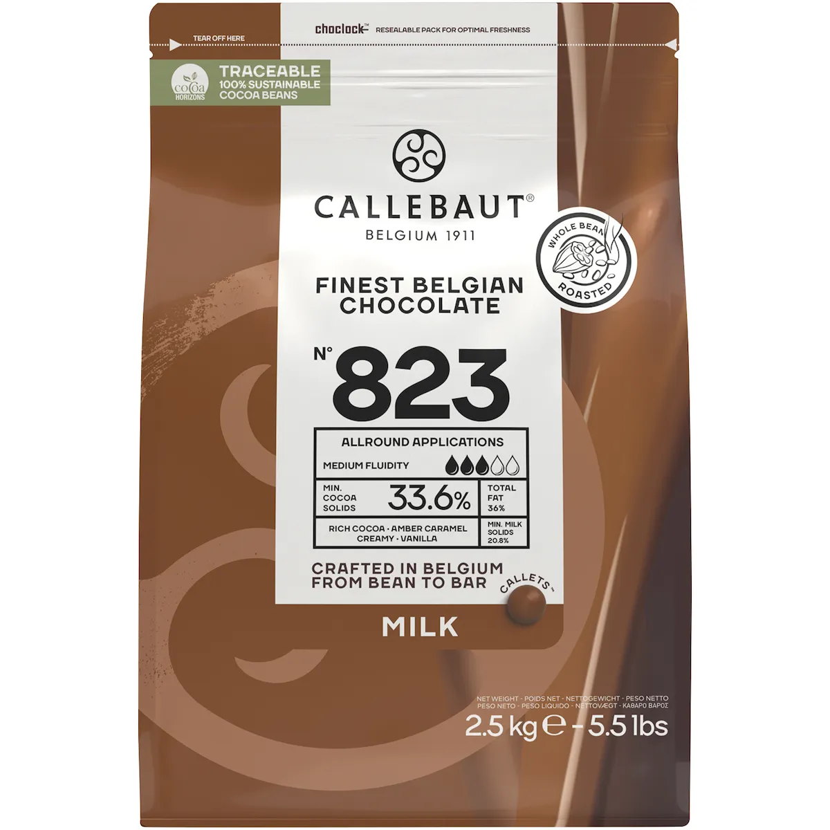SELECT 33,8% PARFAIT ALLIANCE DE CACAO,LAIT,CARAMEL CALLETS SACHET 2,5KG