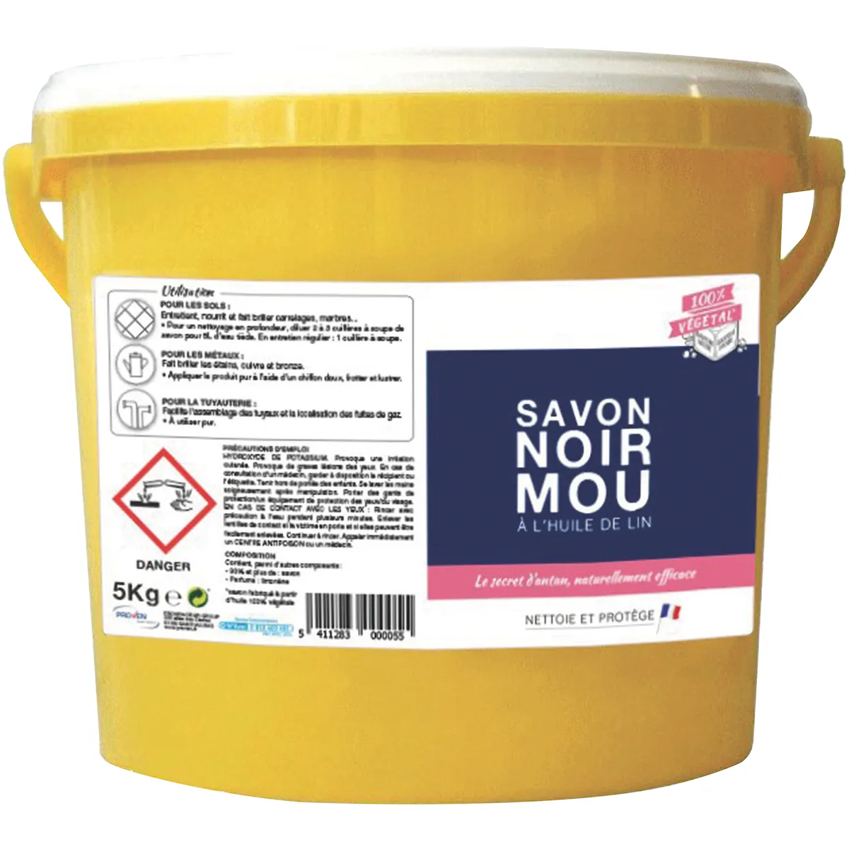 SAVON NOIR MOU (40%) SEAU 5 KG