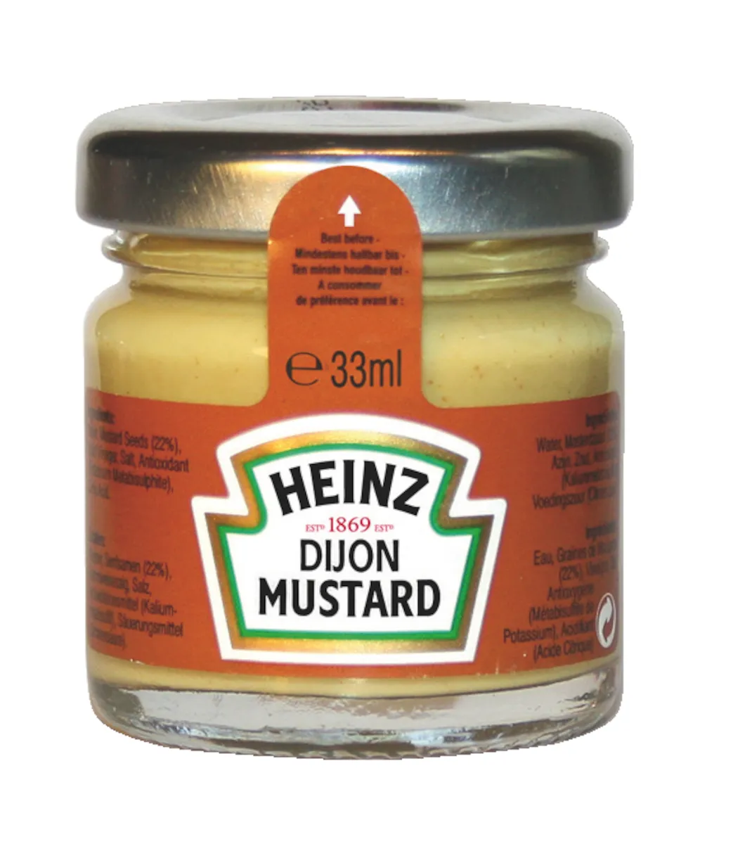 MOUTARDE DE DIJON MINI POTS VERRE - 80X33ML