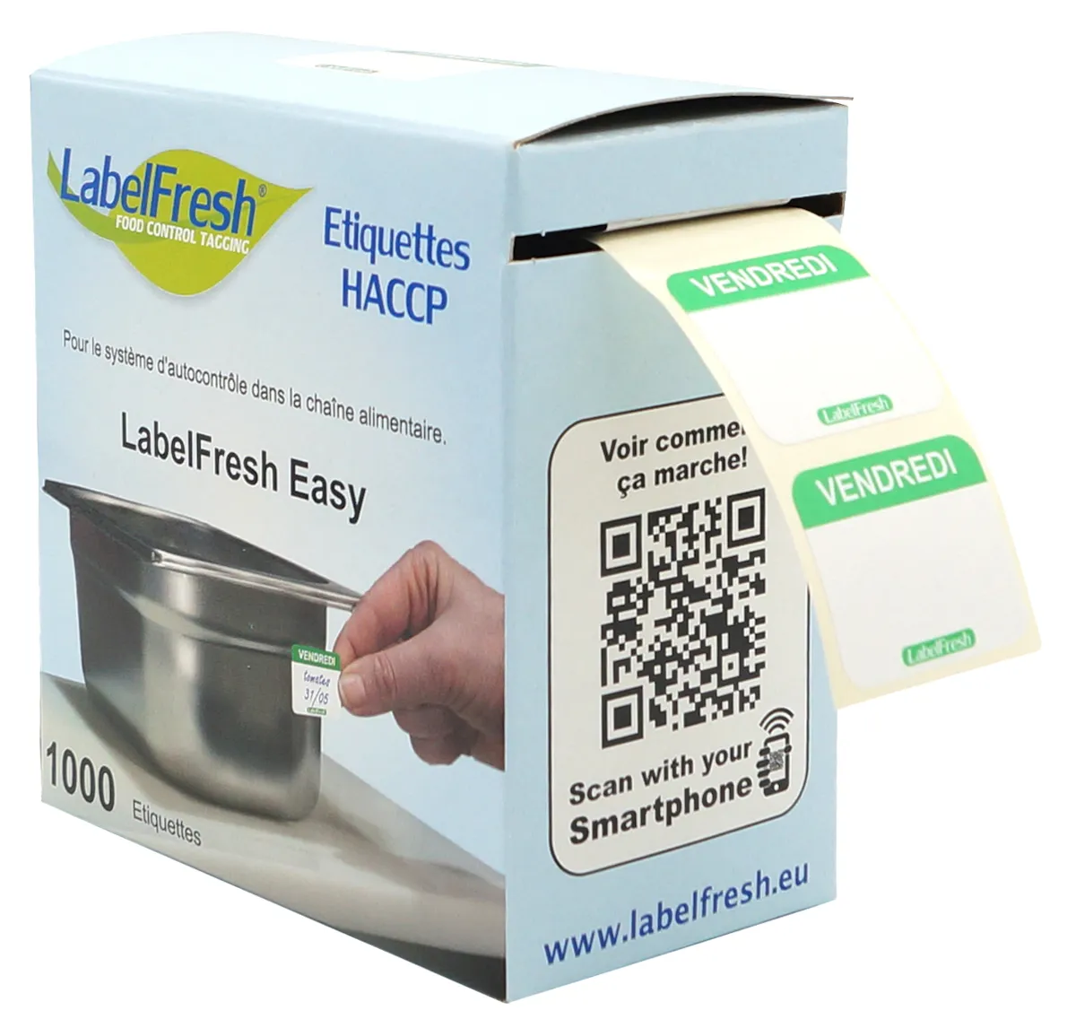 LABELFRESH EASY -1000 LABELS - VENDREDI -30X25MM