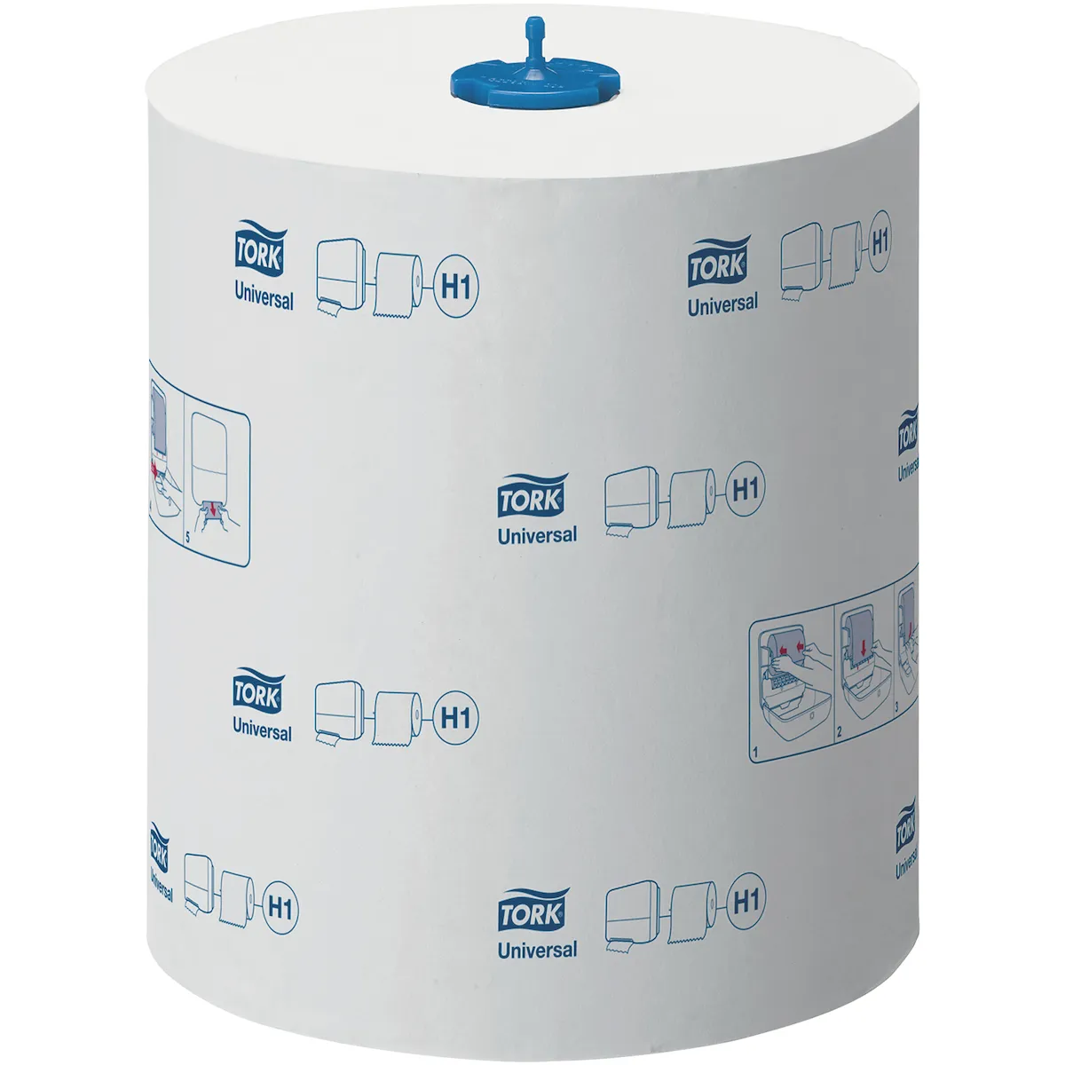 ROULEAU D'ESSUIE MAINS 2 PLIS BLANC H1 ADVANCED 150M - CARTON DE 6