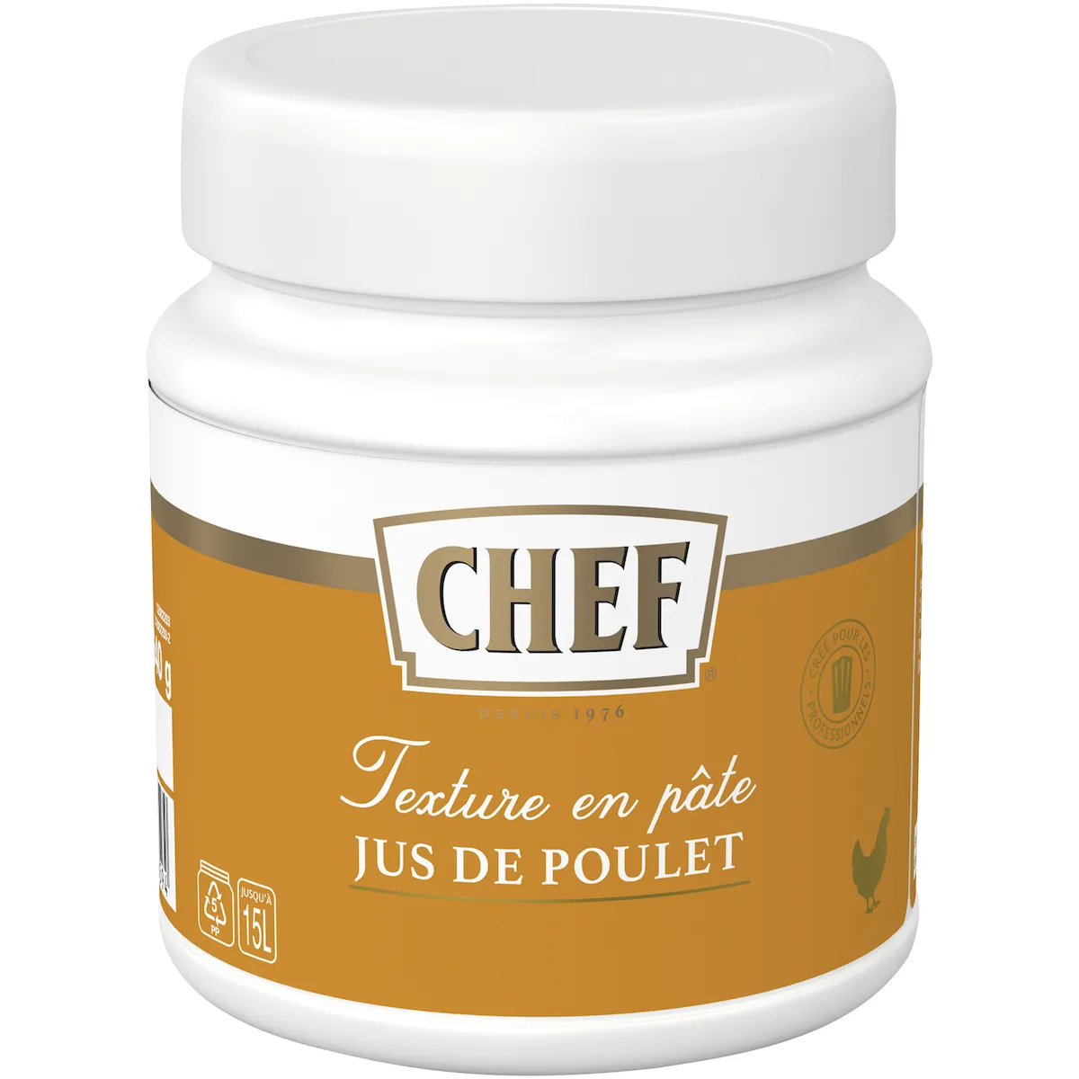 JUS DE POULET PREMIUM - POT DE 640G POUR 8L À 15L