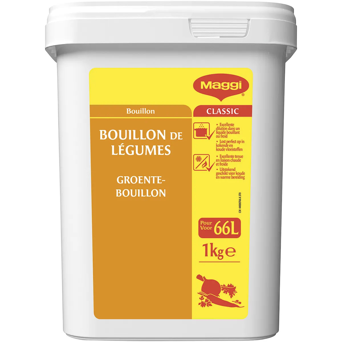 BOUILLON DE LEGUMES - BOITE DE 1KG POUR 66L