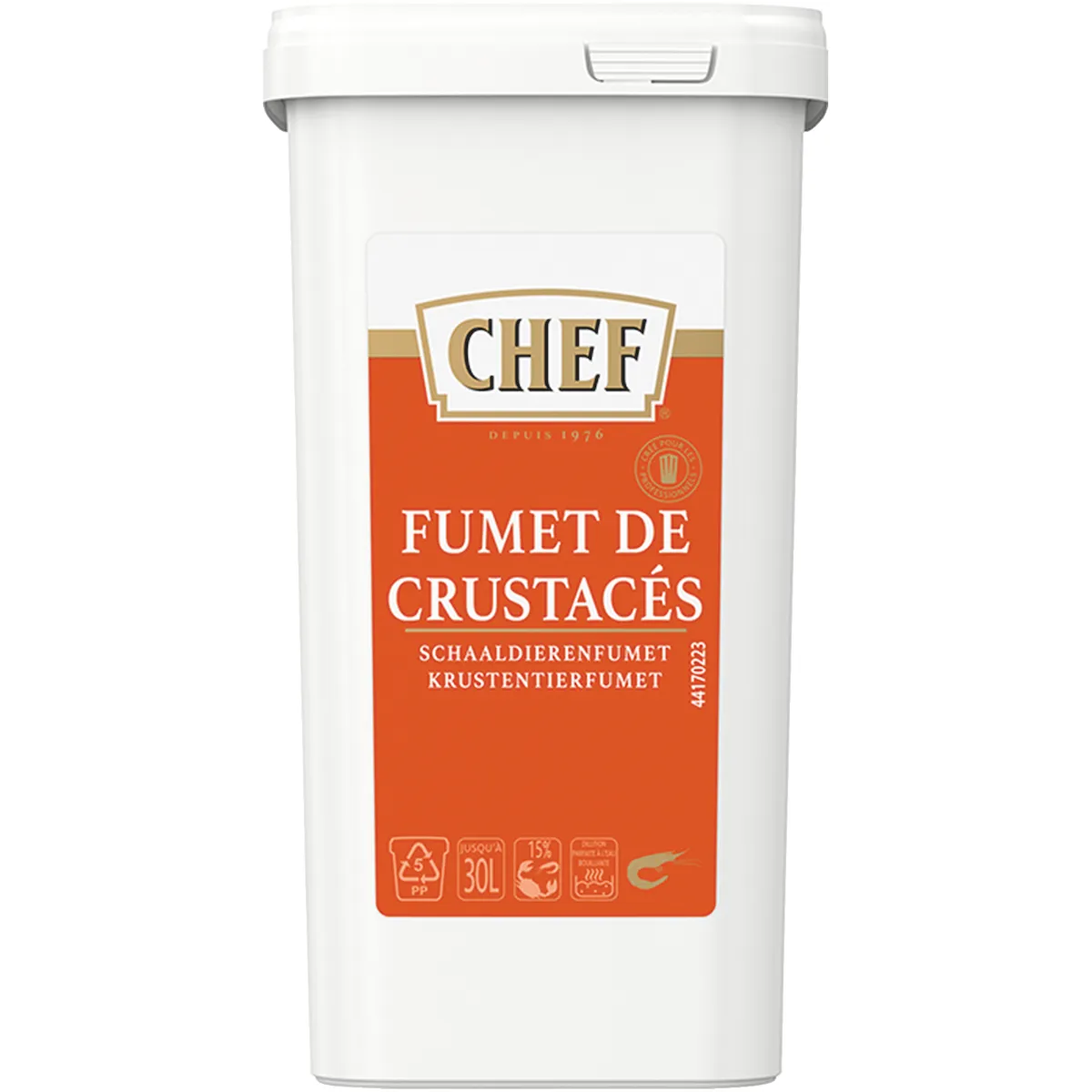 FUMET DE CRUSTACES - BOITE 900G POUR 15L A 30L