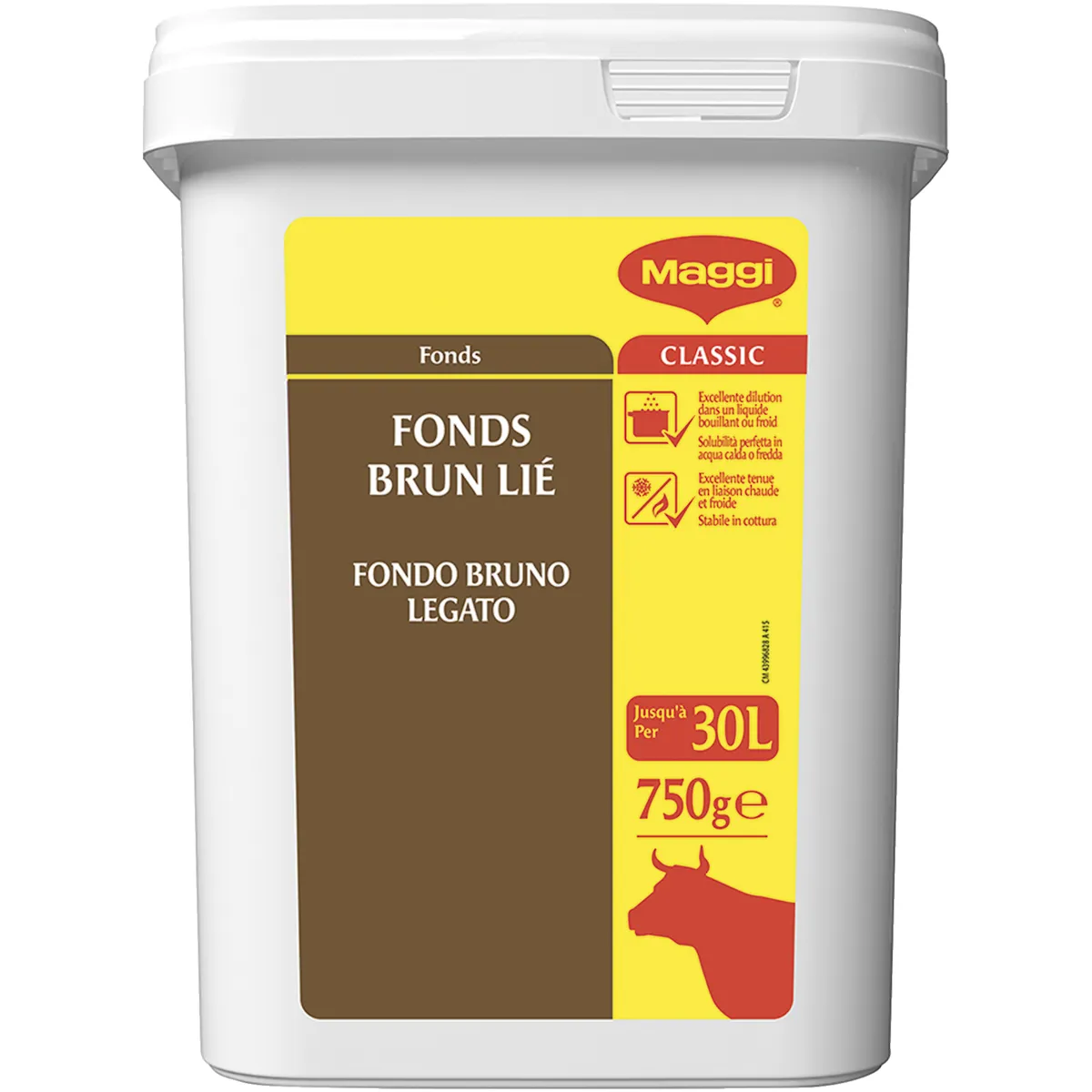 FONDS BRUN LIE - BOITE 750G POUR 15L A 30L