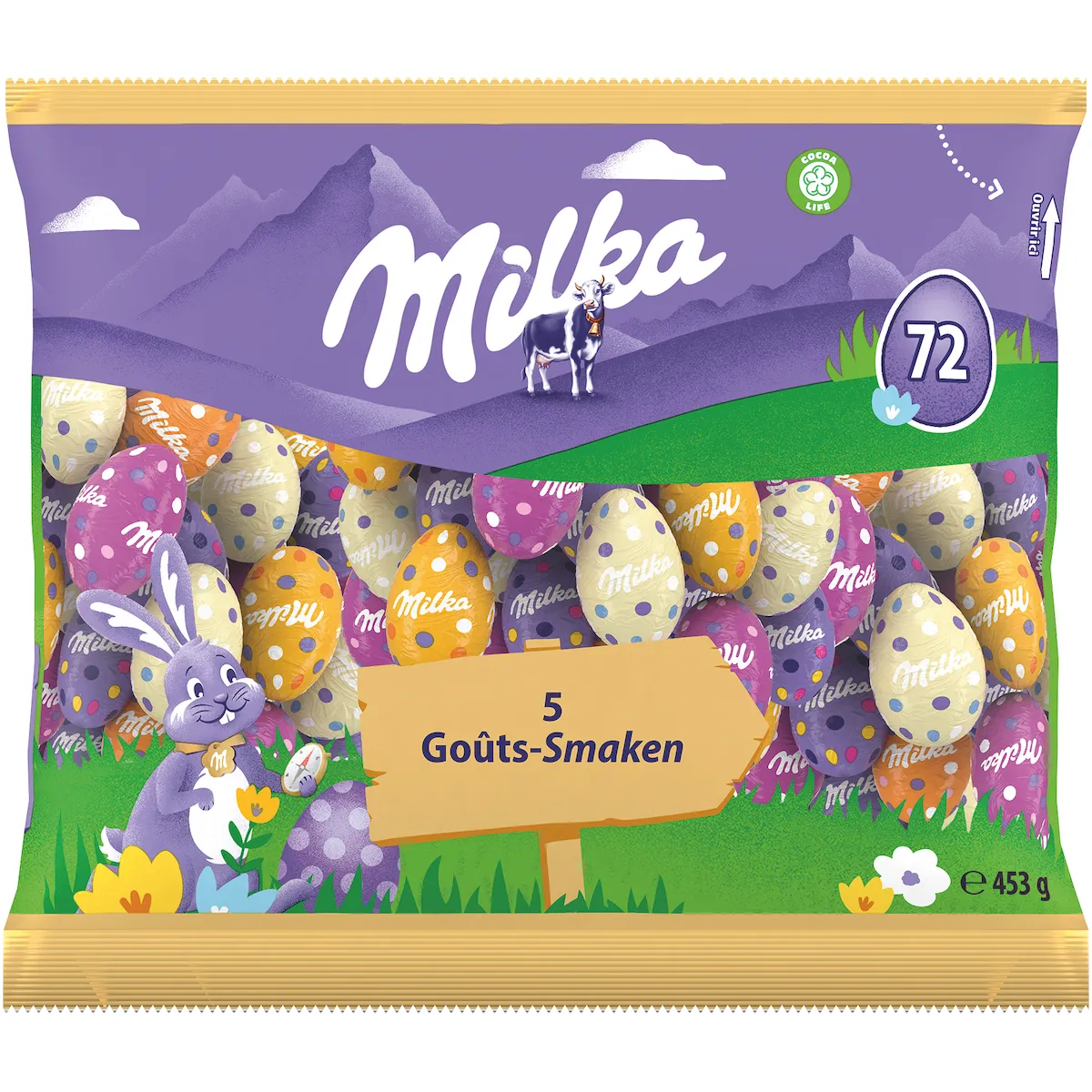 MILKA PETITS OEUFS MIX 5 GOUTS 453G