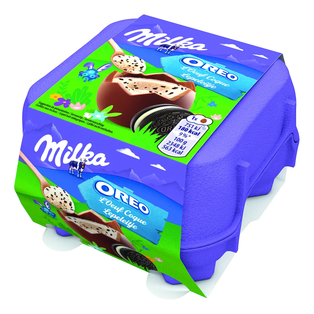 MILKA OEUFS COQUES OREO BOITE 128G