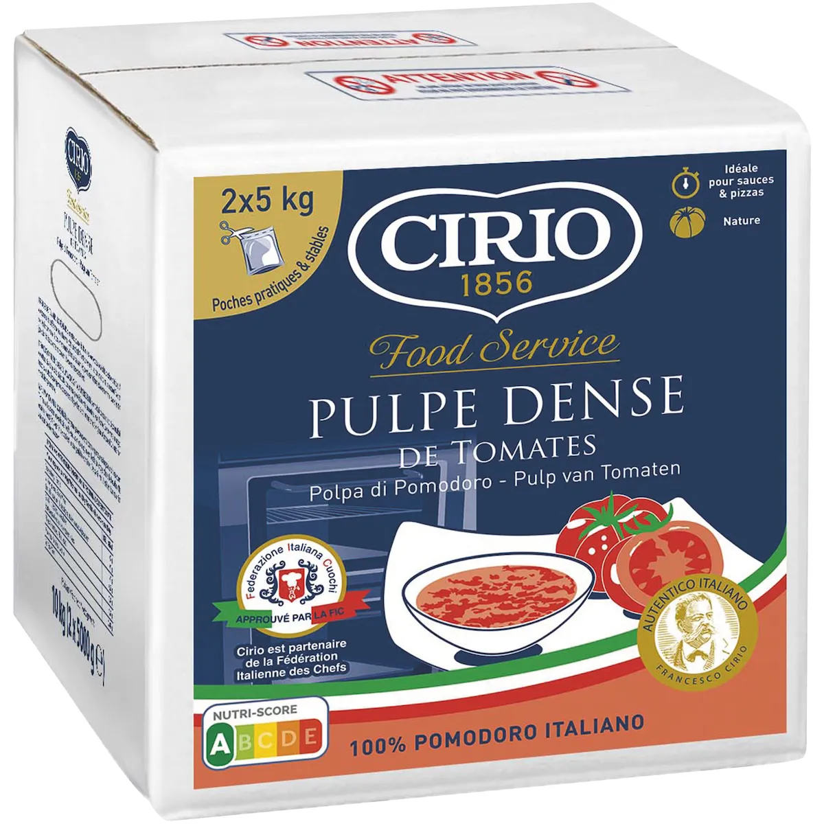 PULPE DE TOMATES DENSE - CRT 2 POCHES DE 5KG