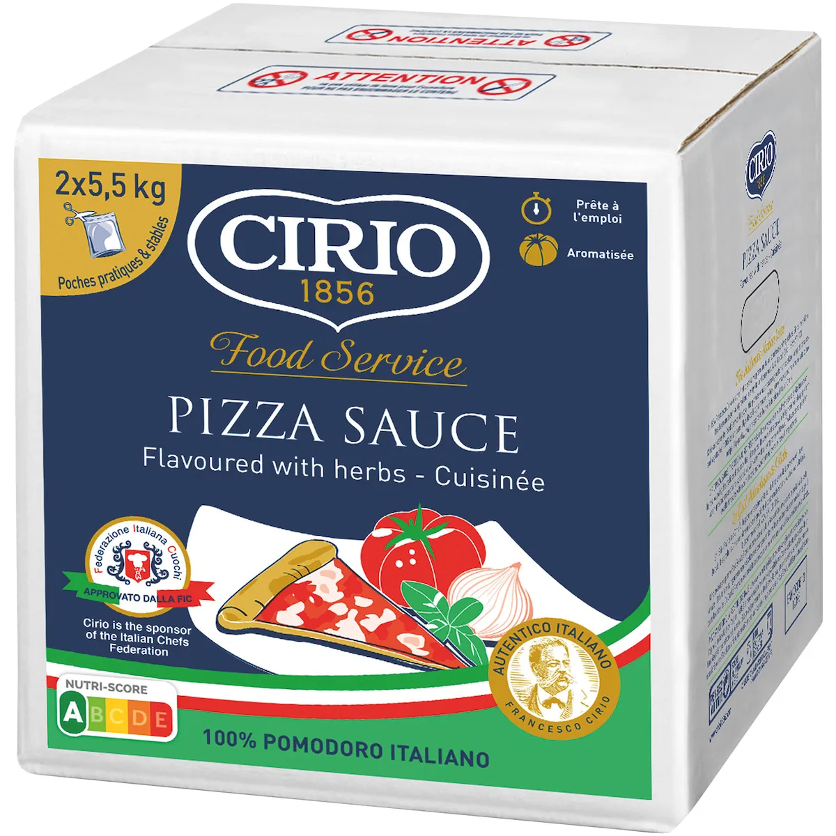 PIZZA SAUCE - CARTON DE 2 POCHES DE 5,5KG