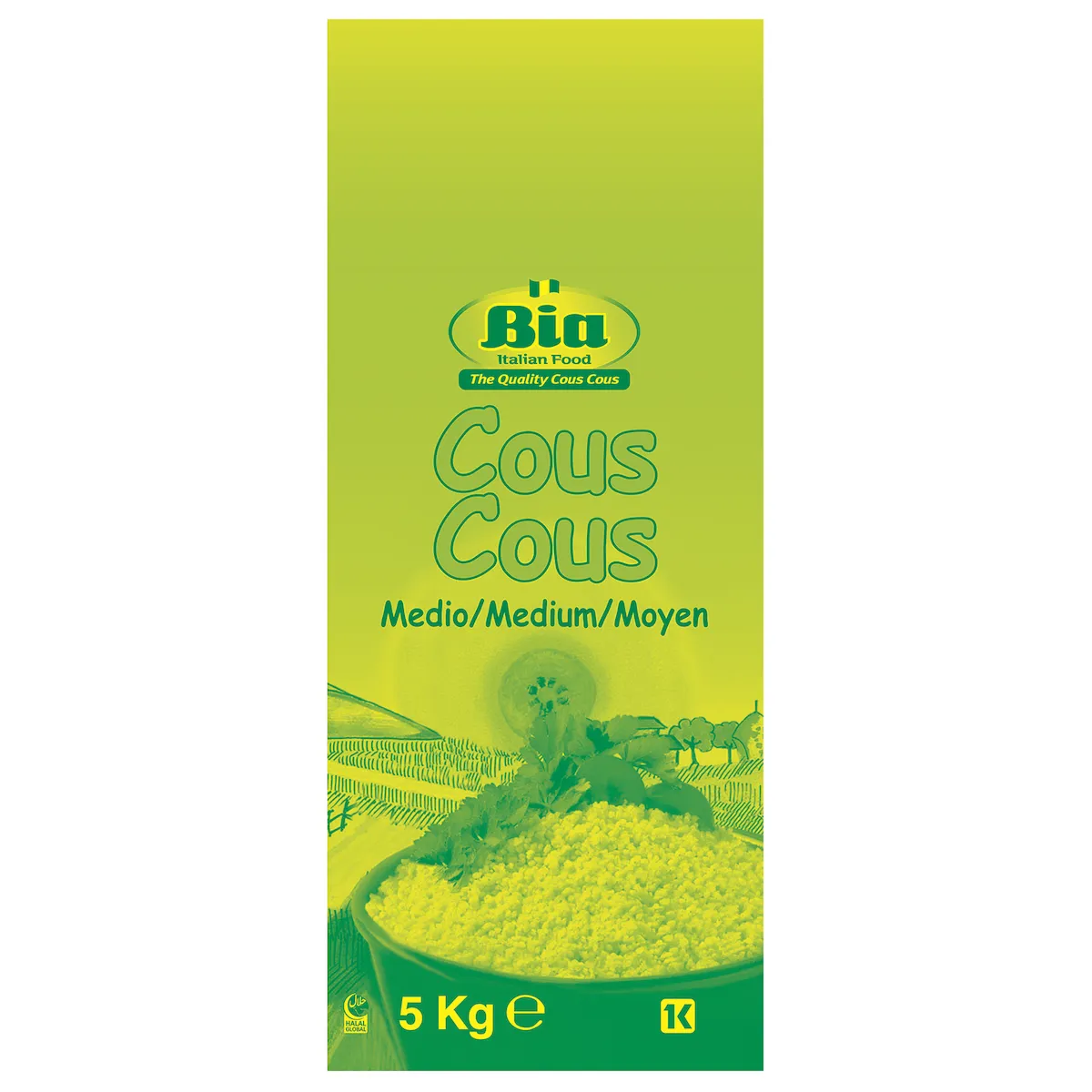 SEMOULE DE COUSCOUS MOYENNE -FINE BIO - SAC 5 KG