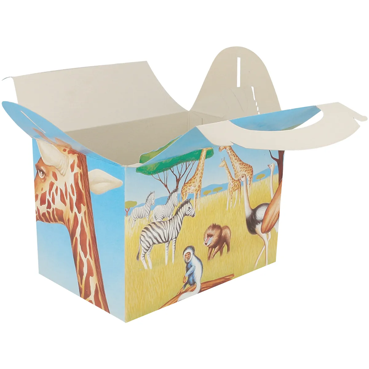 BOÎTES MENU ENFANT "SAVANE" 320 G/M2 QUADRICHROMIE CARTON - PAQUET DE 50
