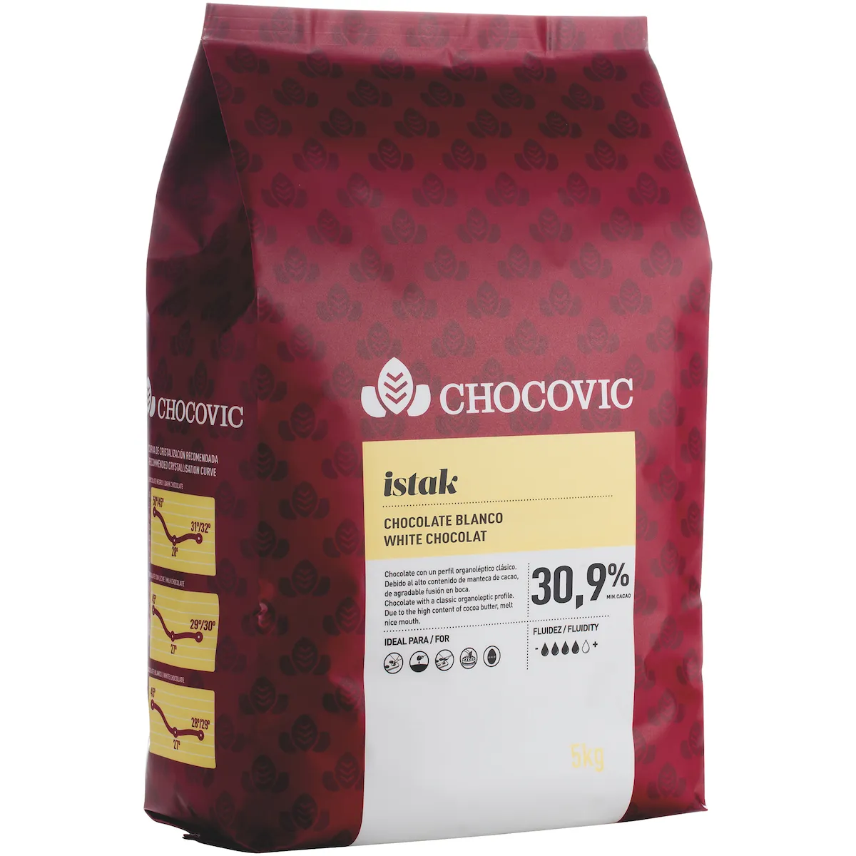 ISTAK (CHOCOLAT BLANC CACAO 30.9% BEURRE 35.9%) PALETS 5KG